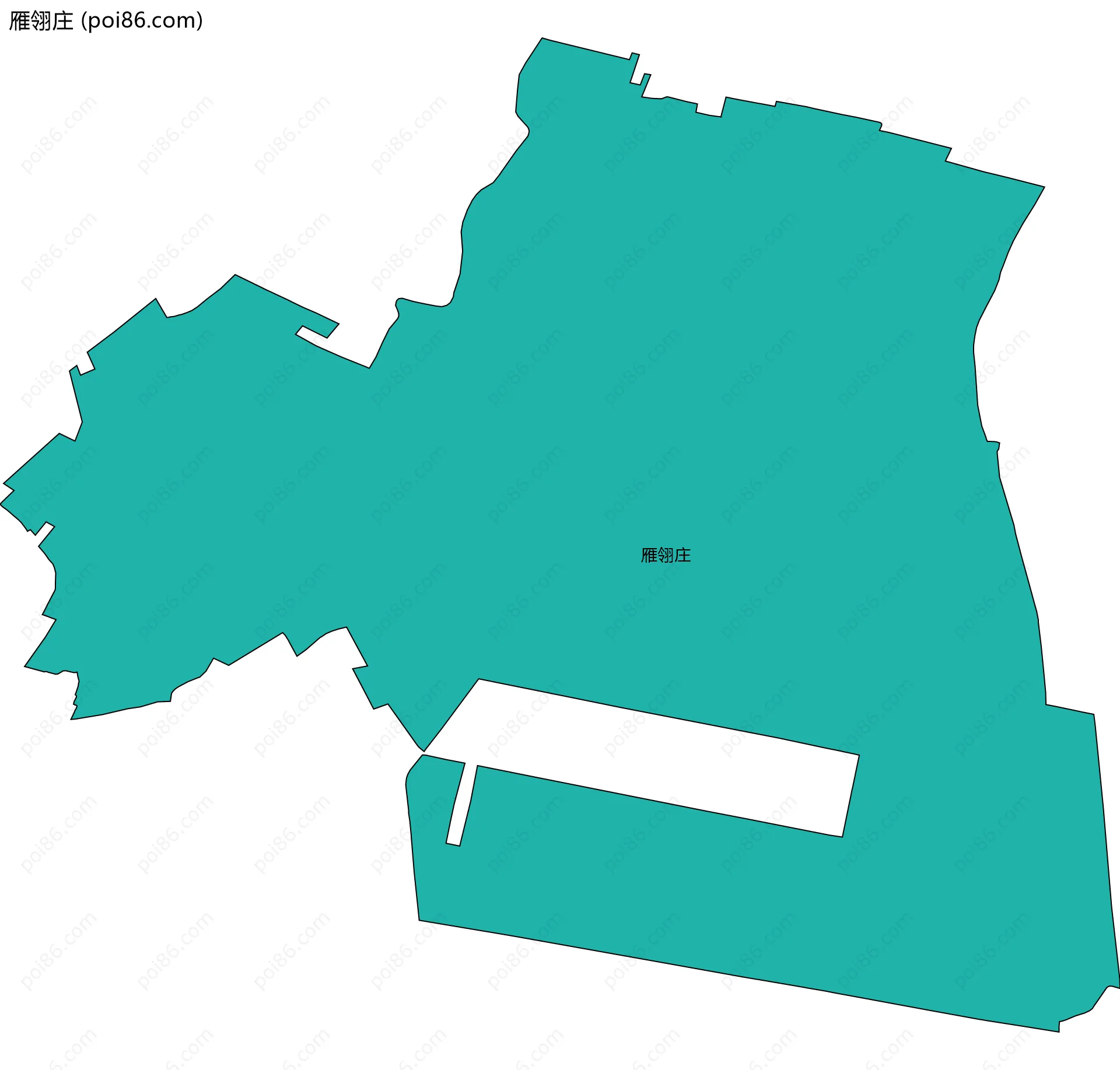 雁翎庄边界地图