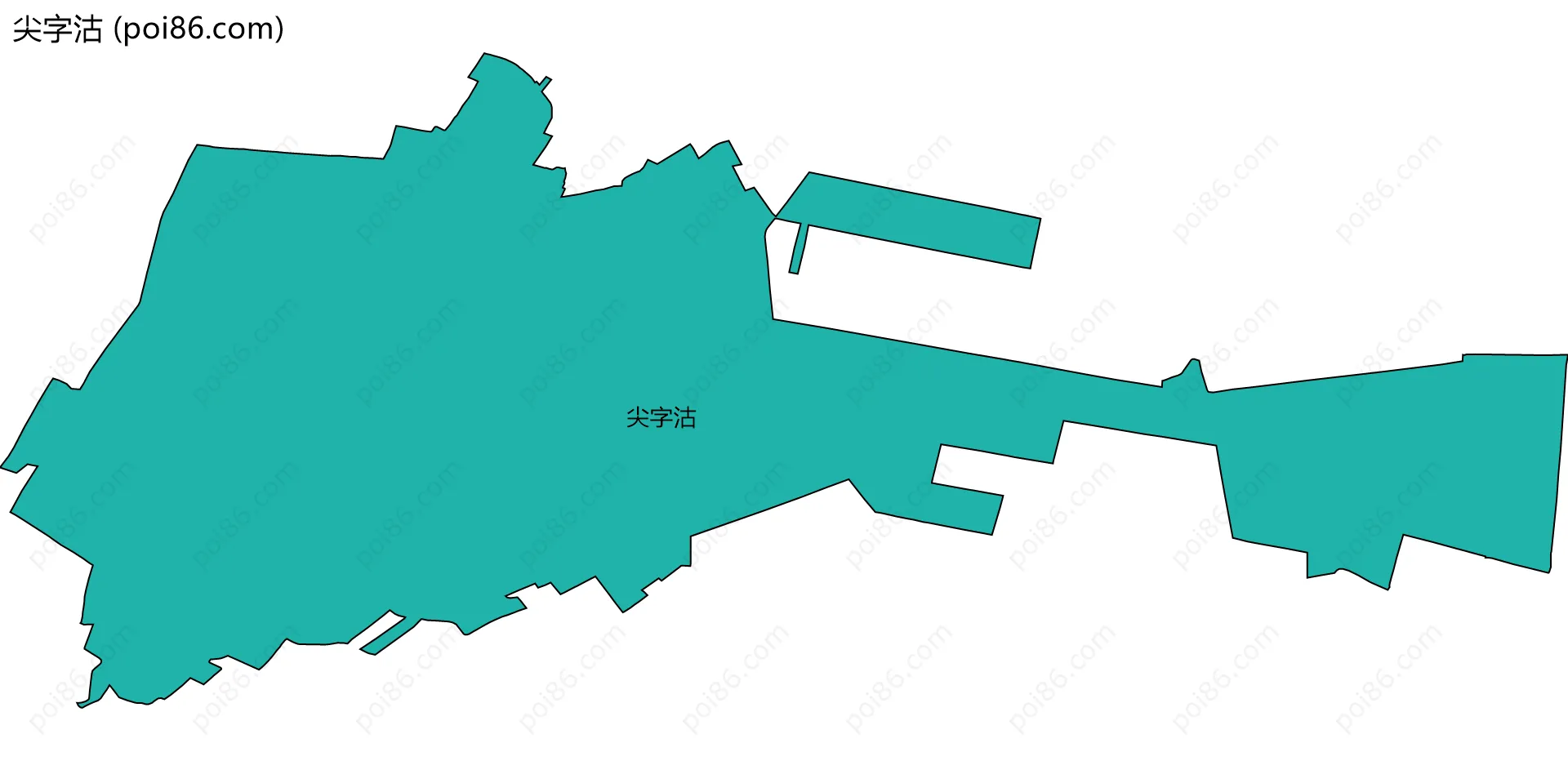 尖字沽边界地图