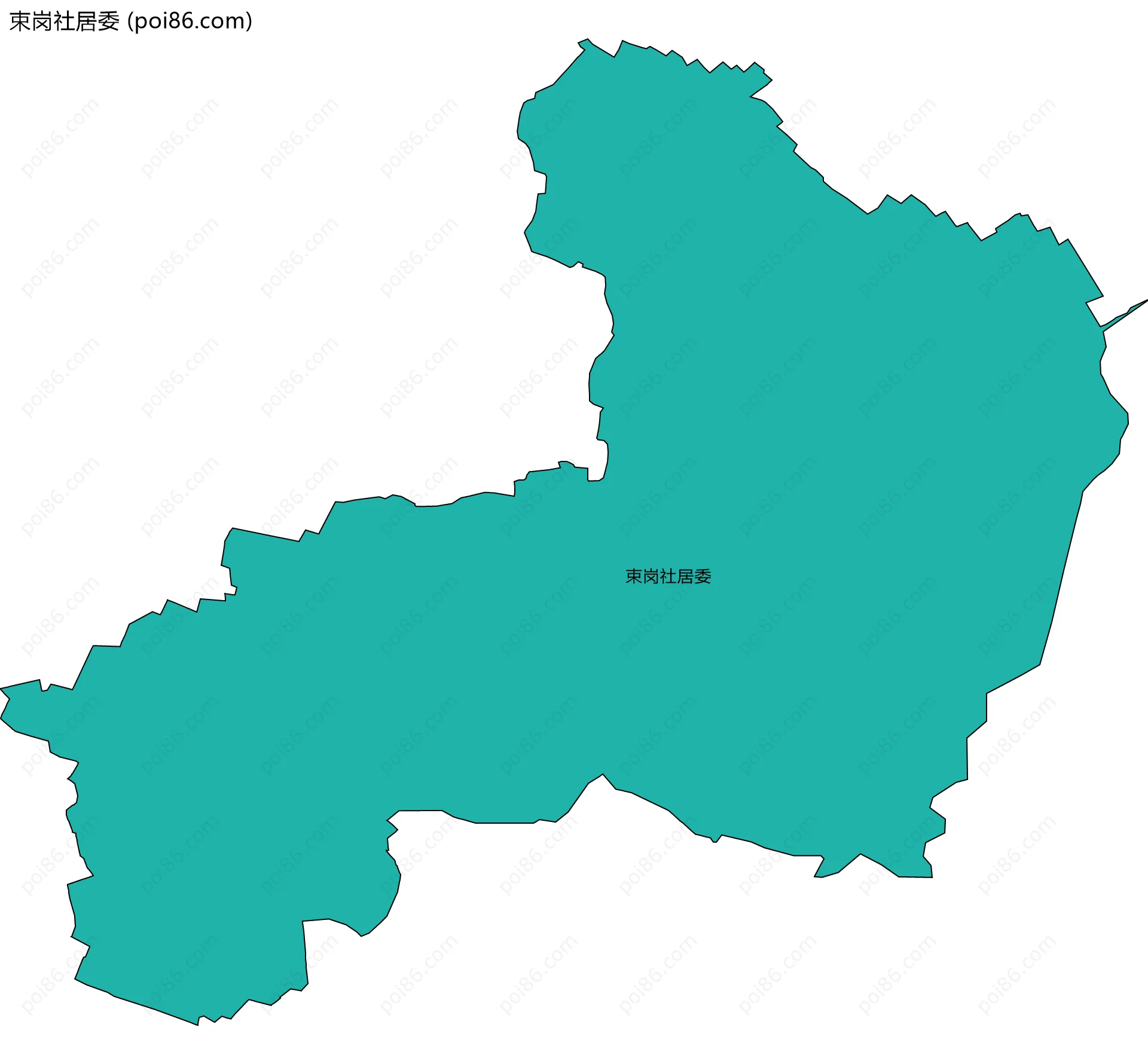 束岗社居委边界地图