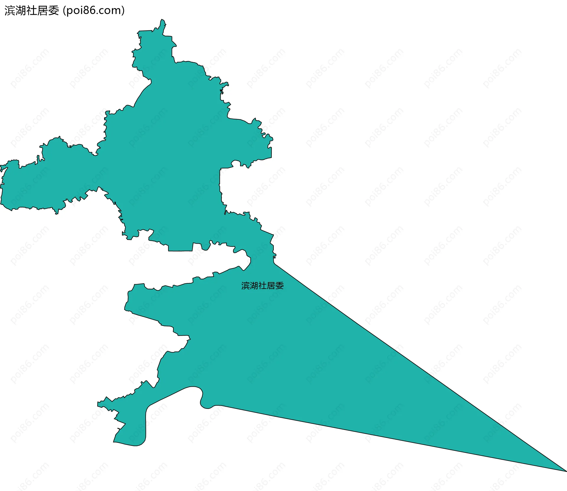 滨湖社居委边界地图