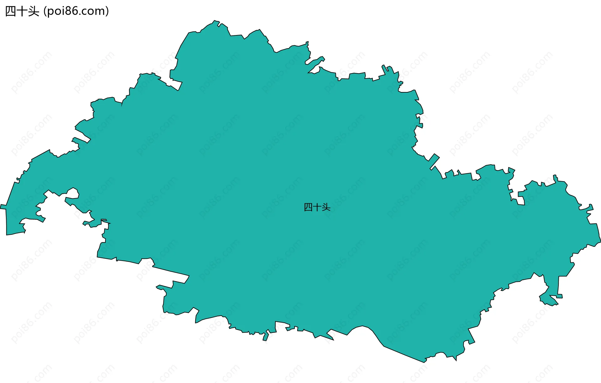 四十头边界地图