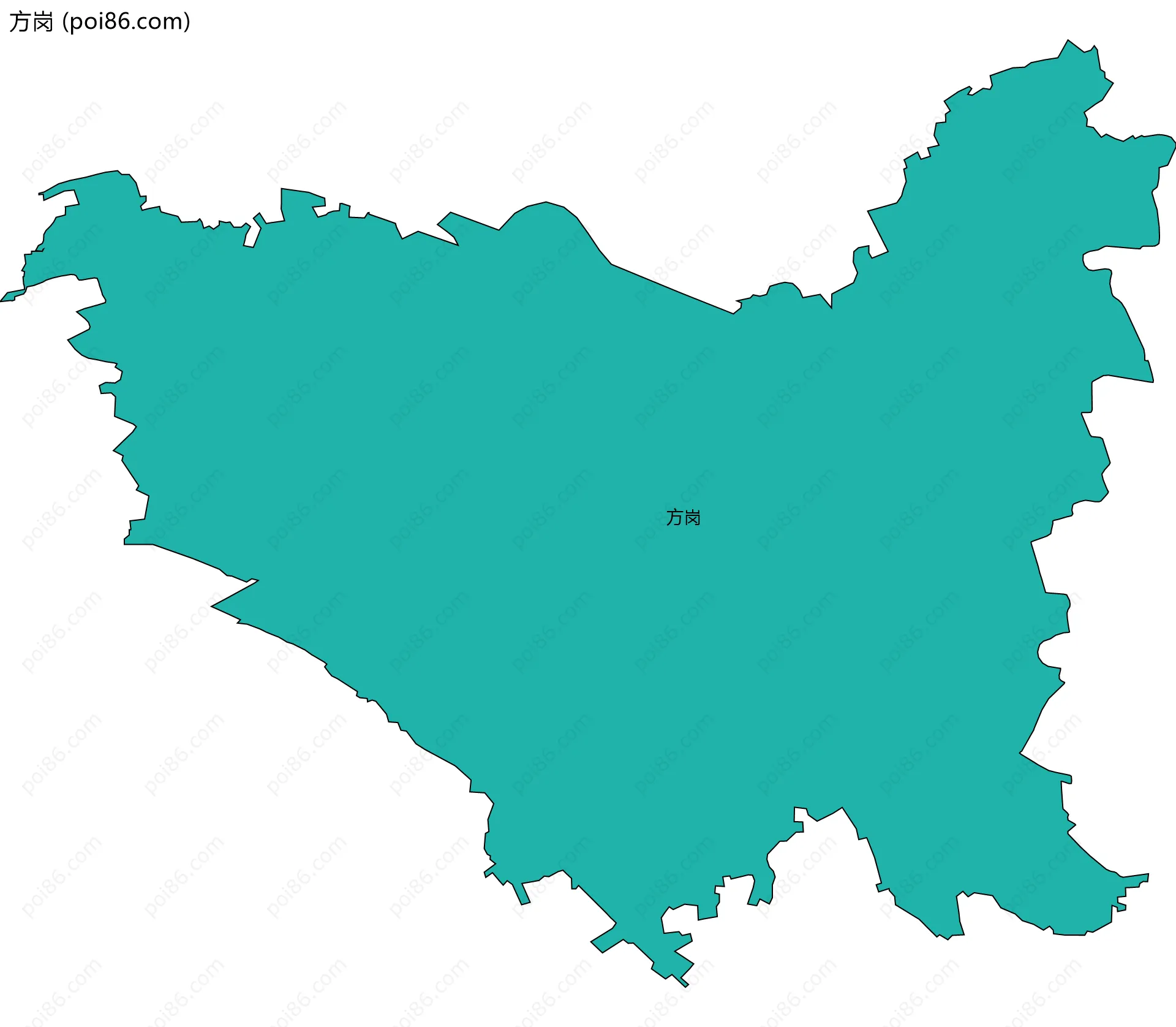 方岗边界地图