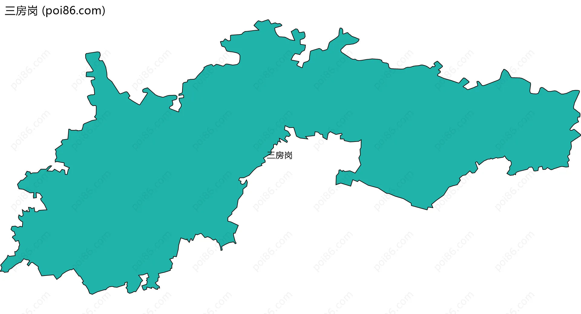 三房岗边界地图