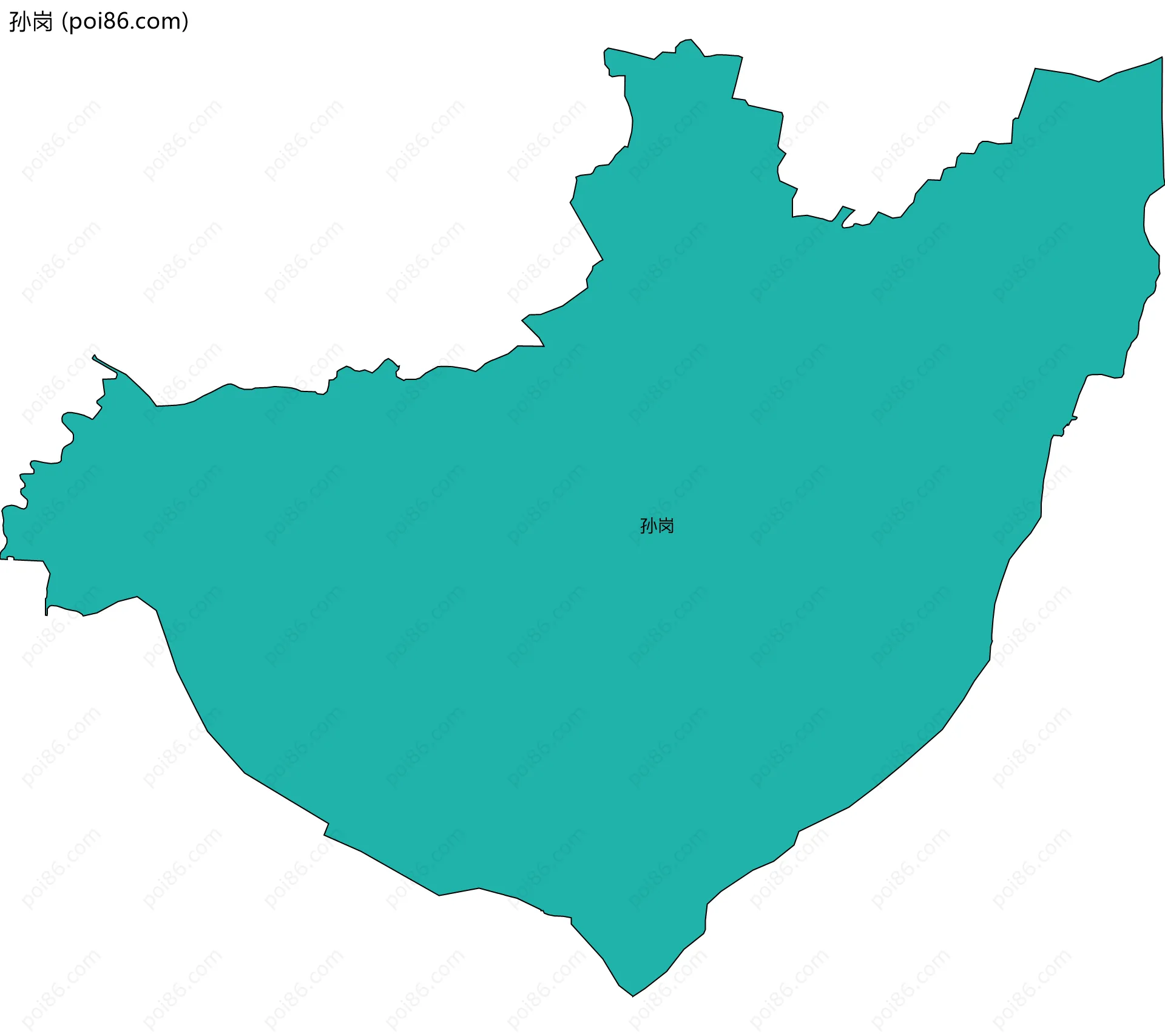 孙岗边界地图