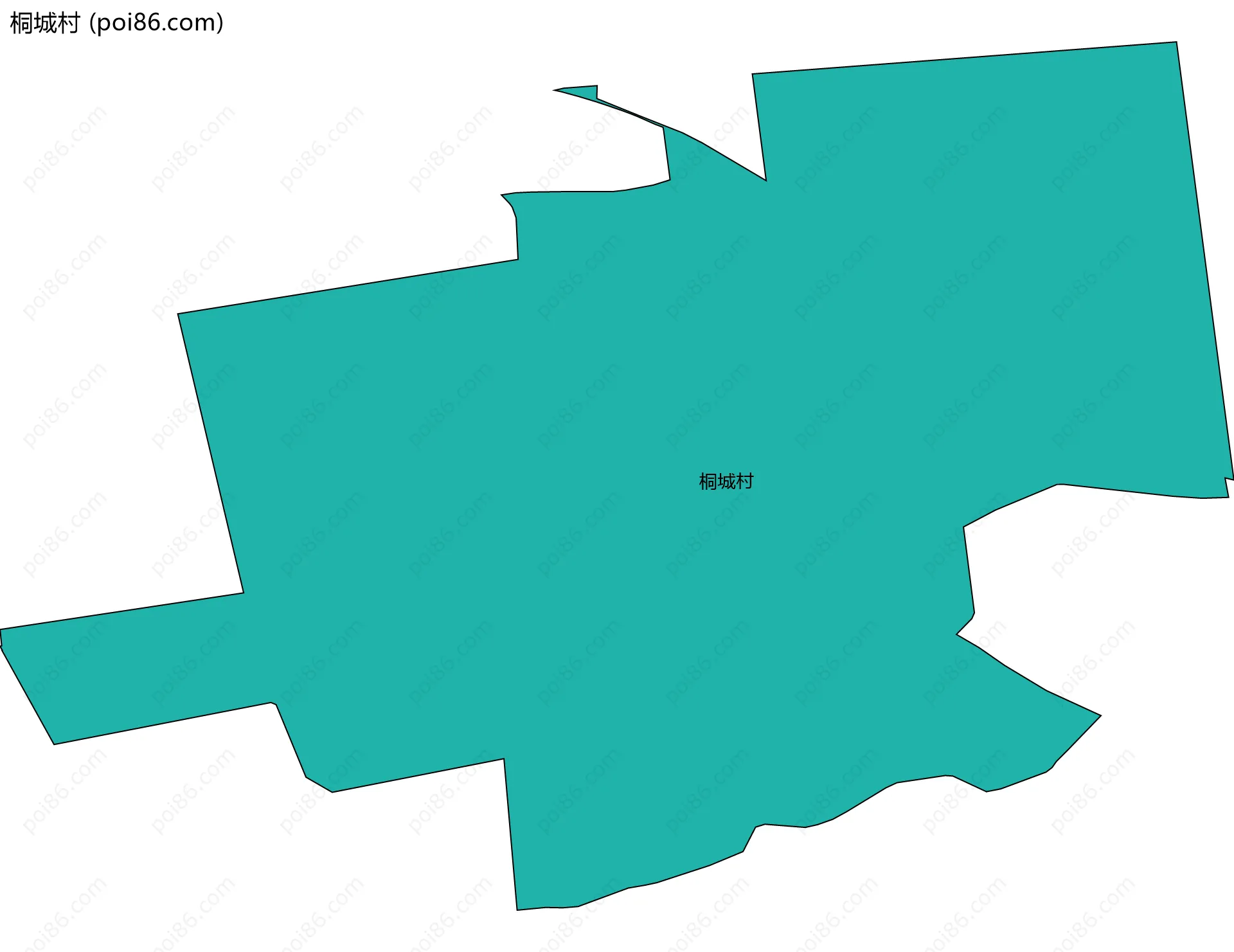桐城村边界地图