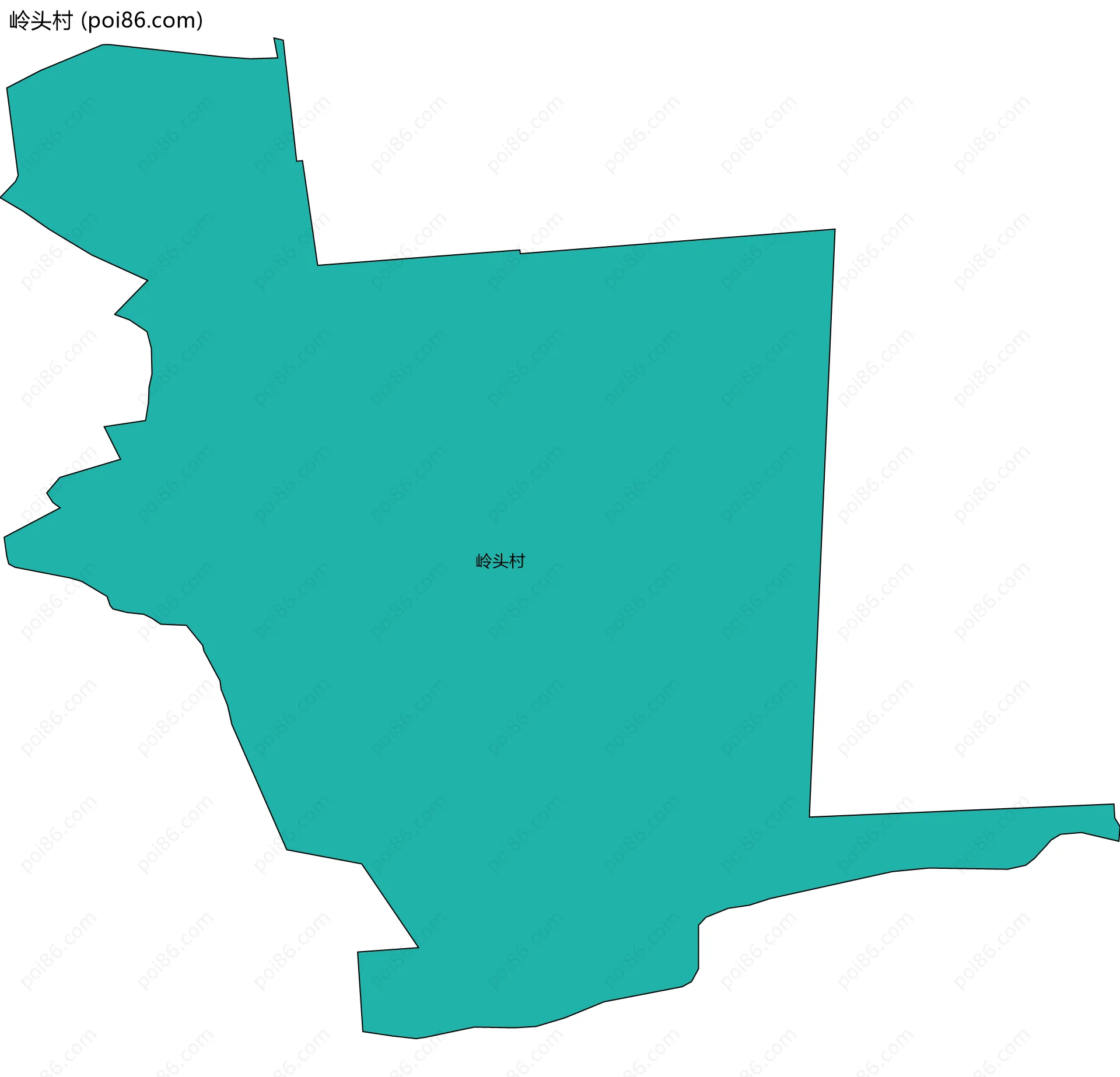 岭头村边界地图