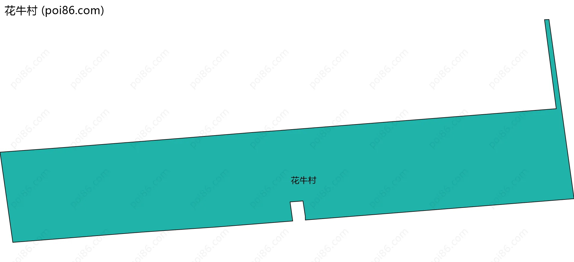 花牛村边界地图