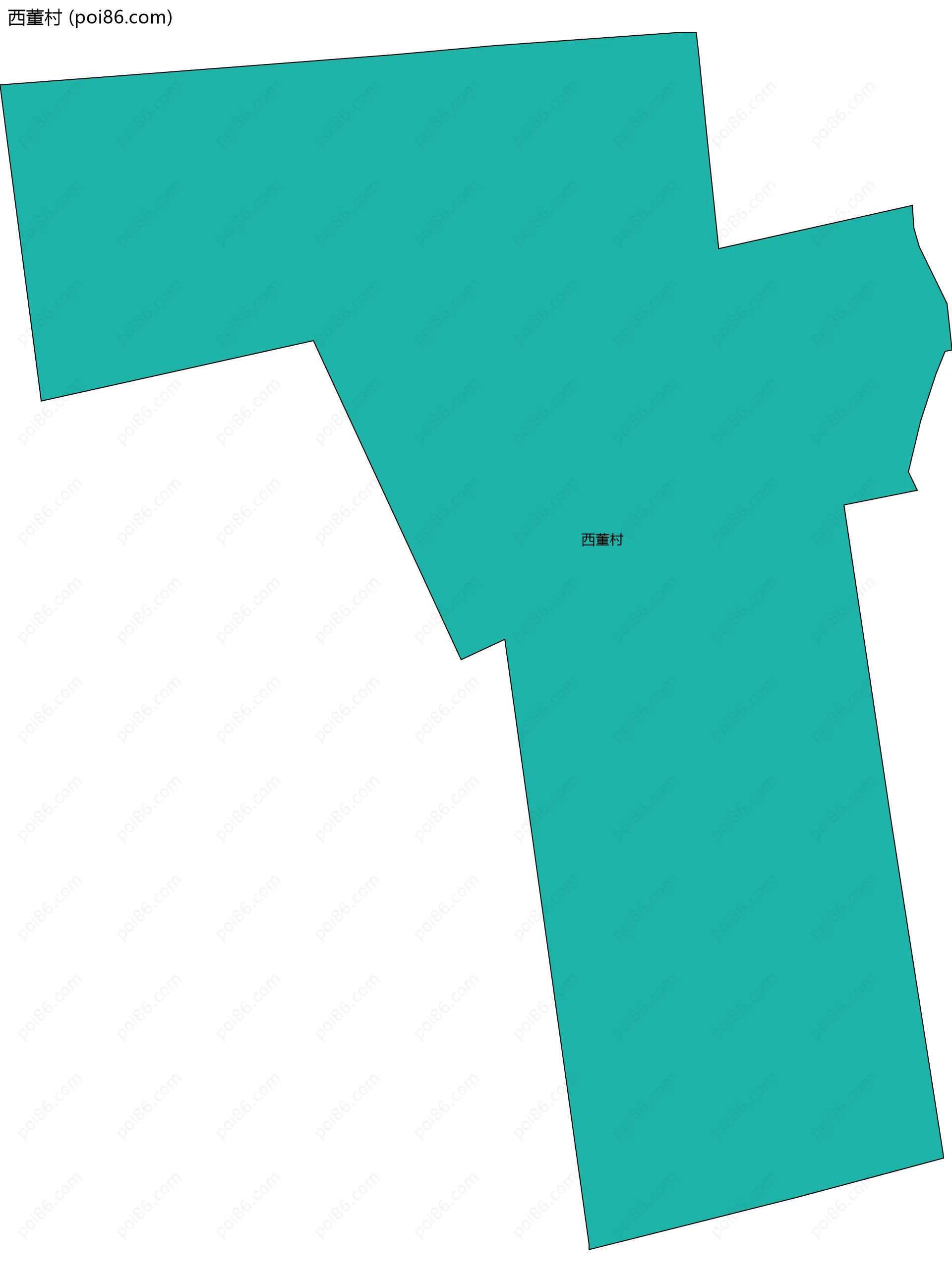 西董村边界地图