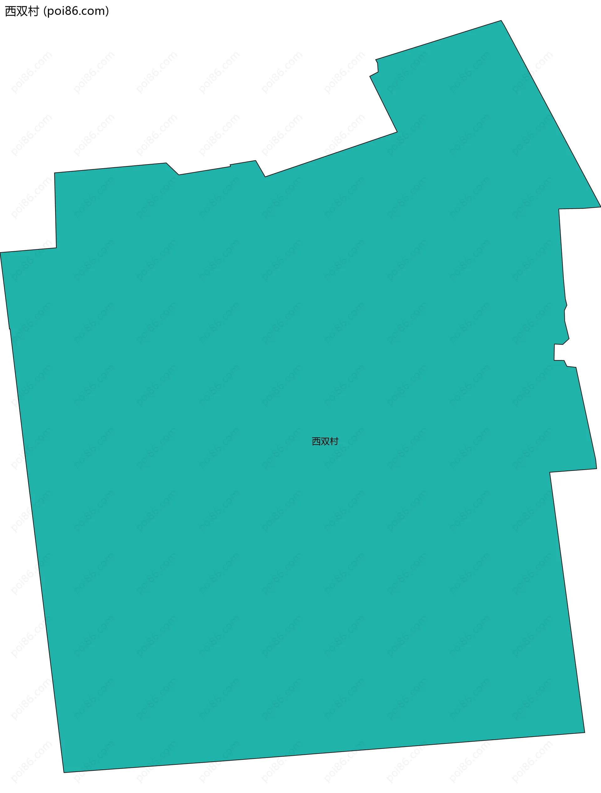 西双村边界地图