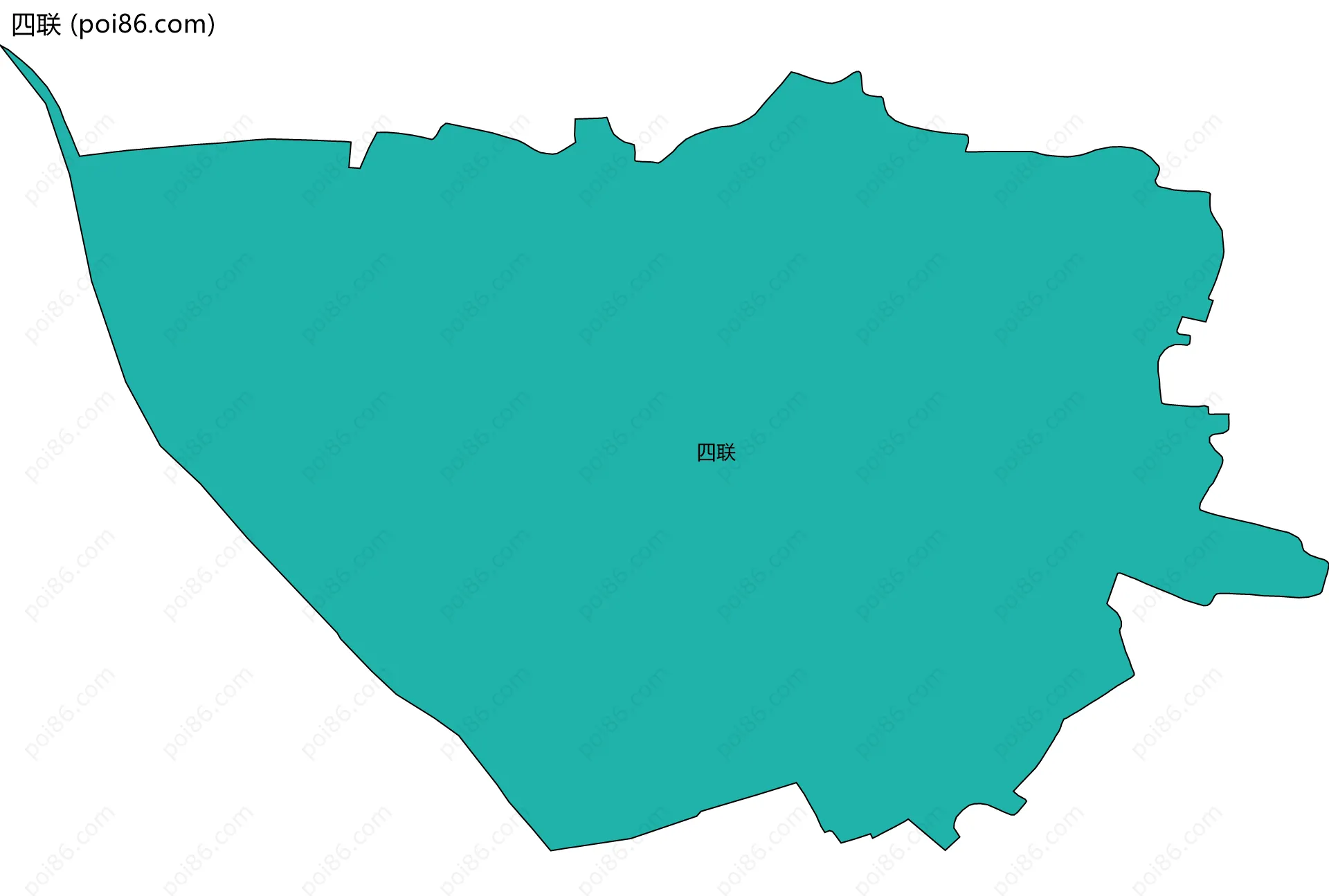 四联边界地图