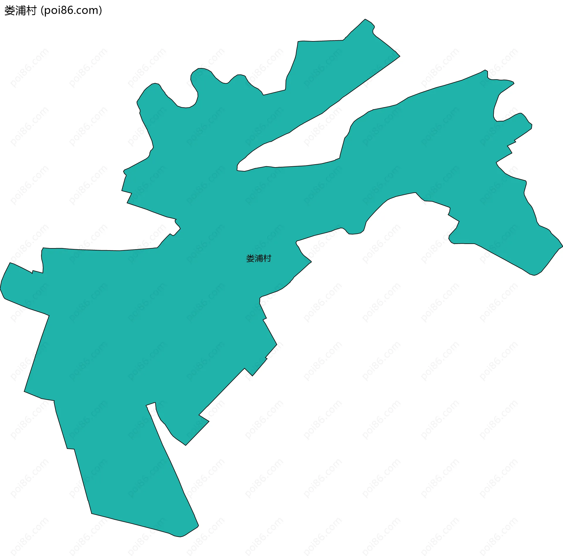 娄浦村边界地图