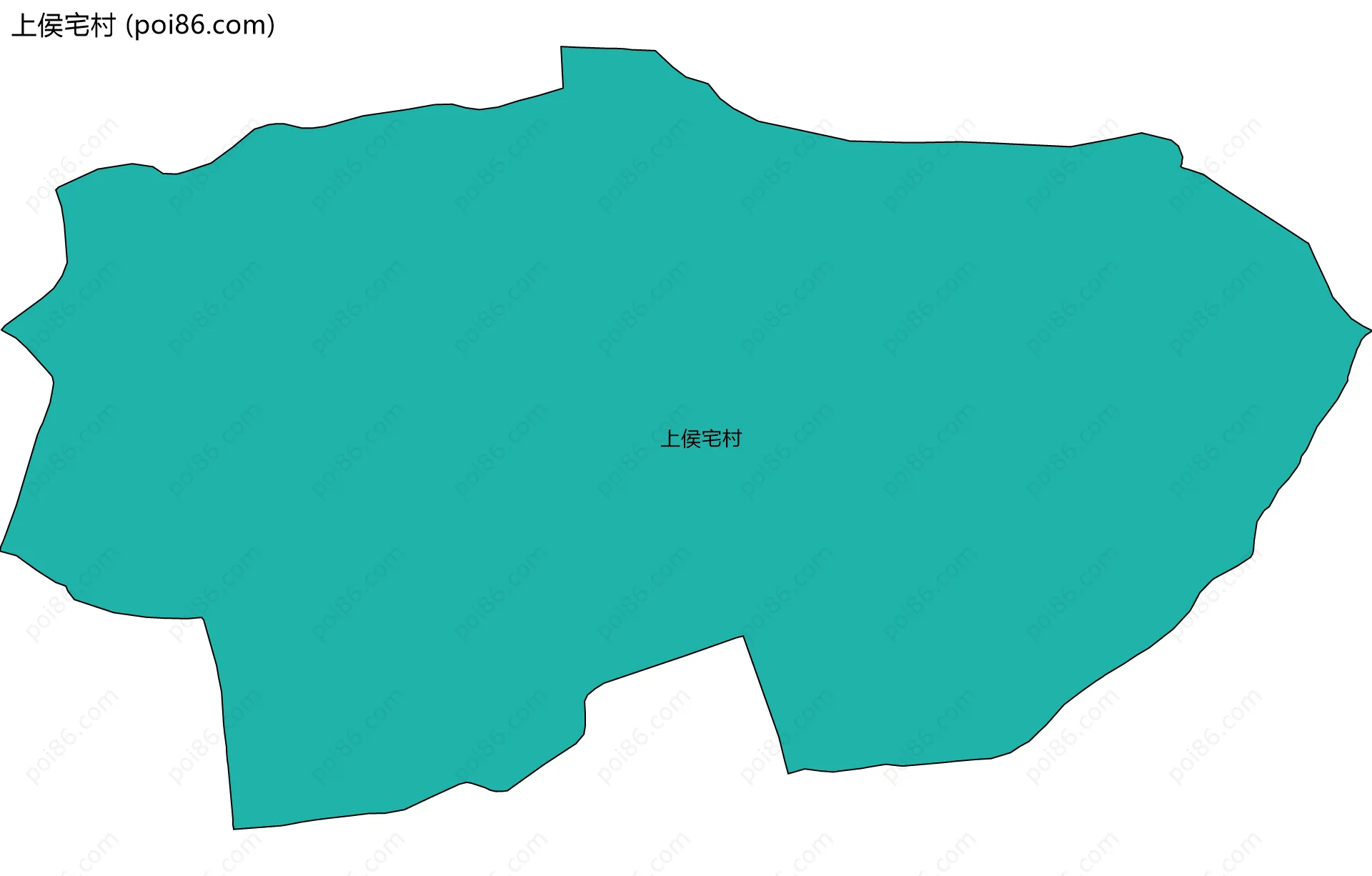 上侯宅村边界地图