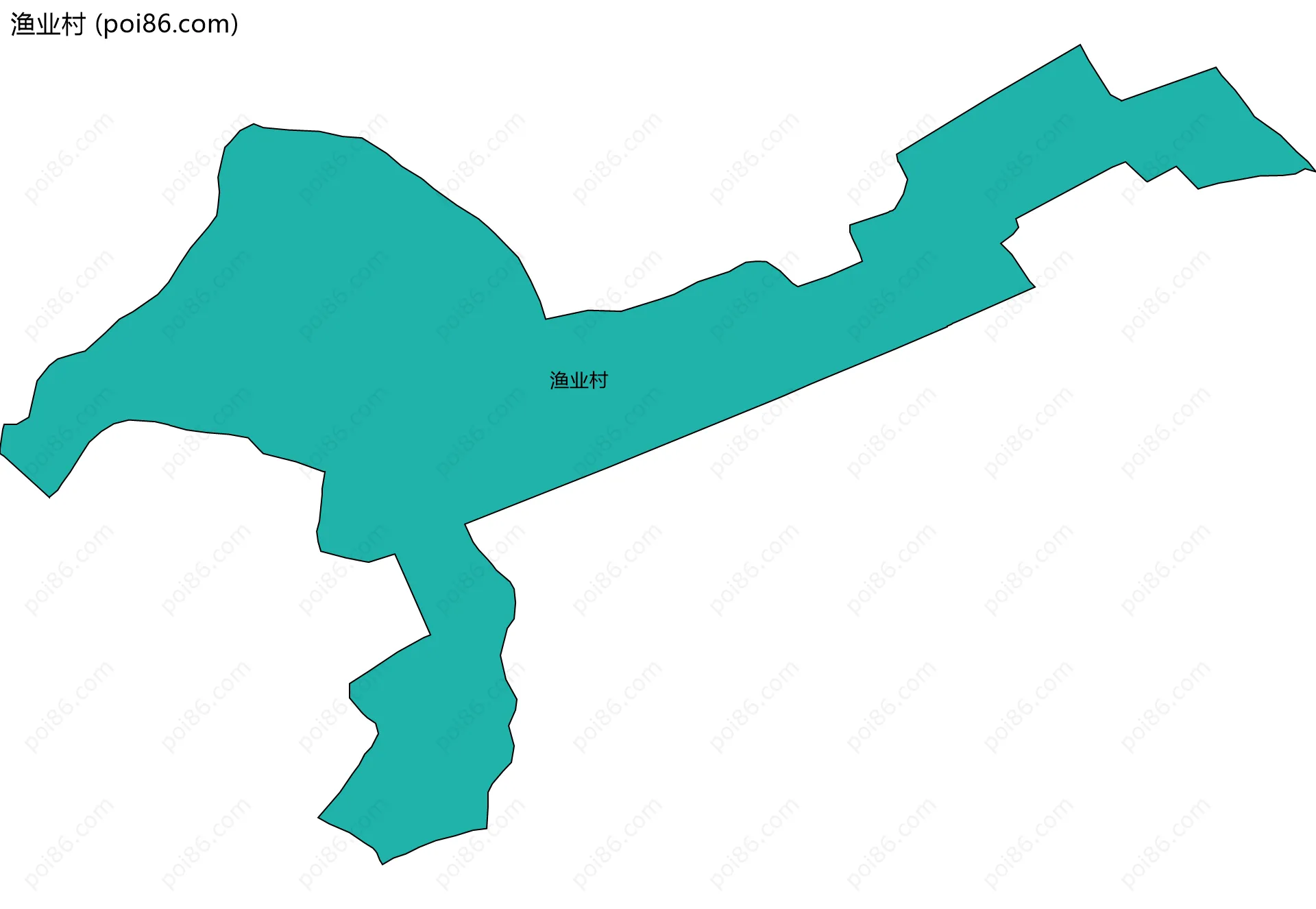渔业村边界地图
