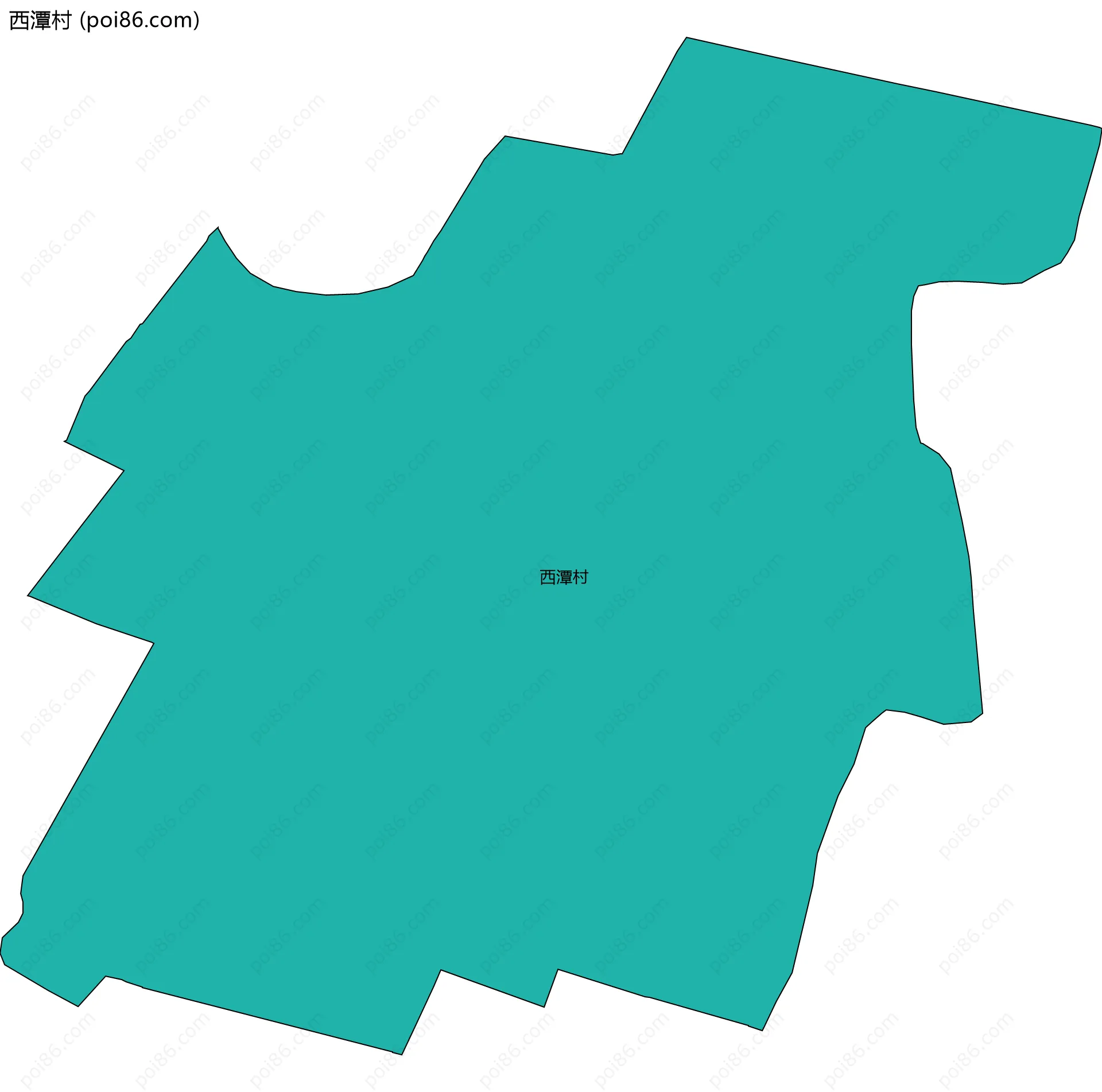 西潭村边界地图