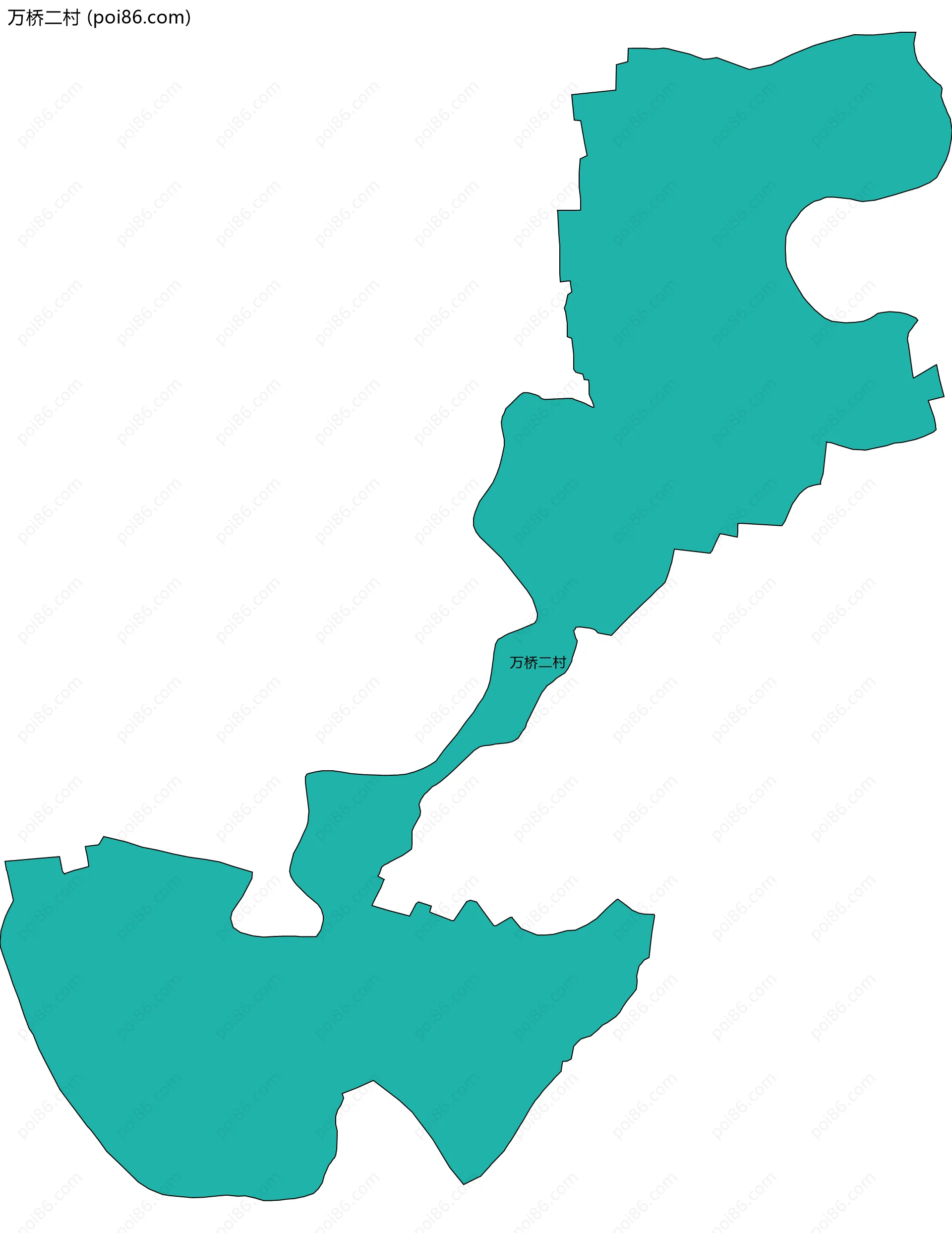 万桥二村边界地图