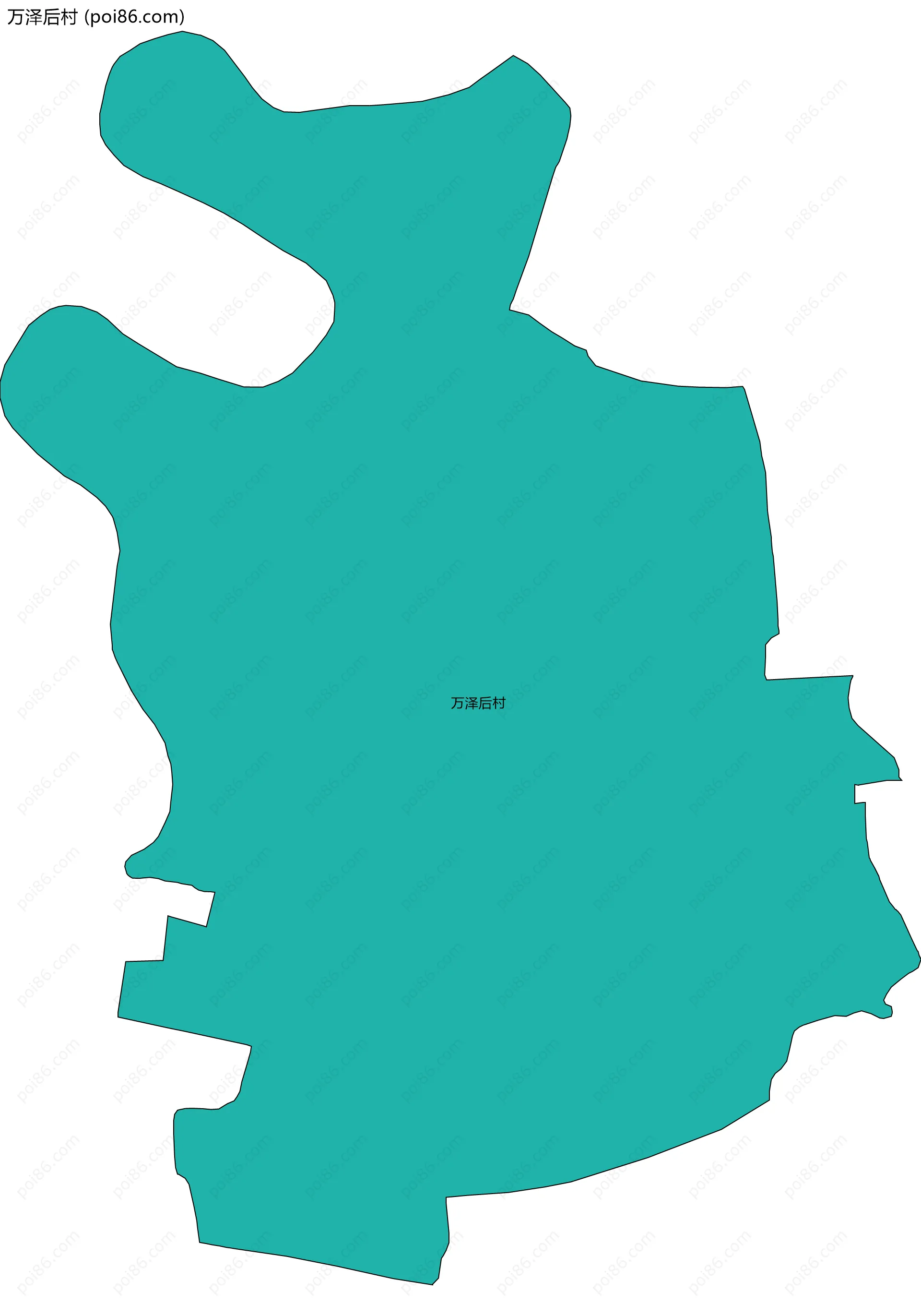 万泽后村边界地图