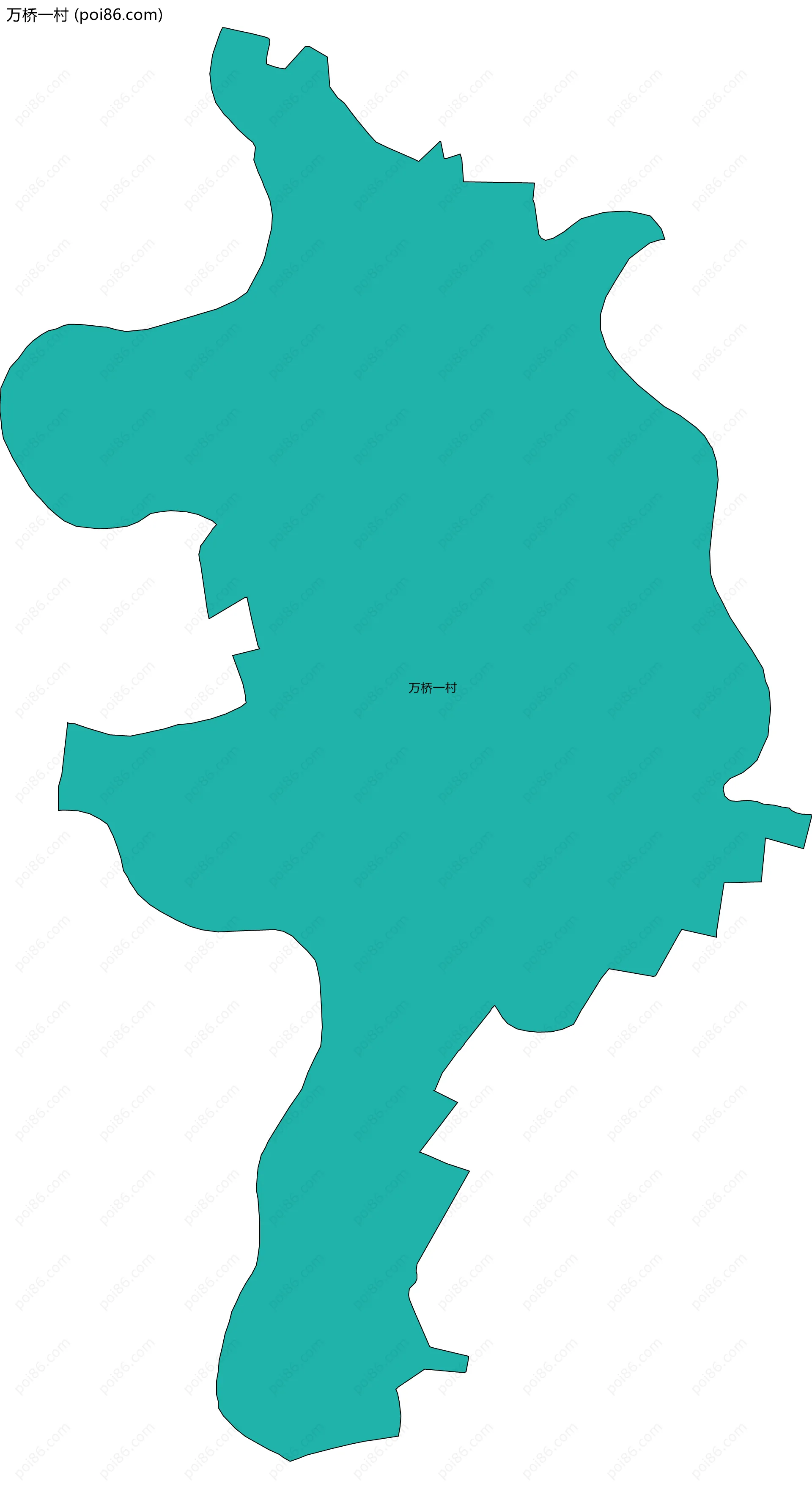 万桥一村边界地图