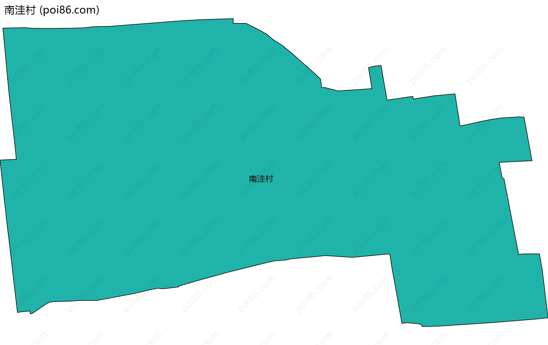 南洼村边界地图