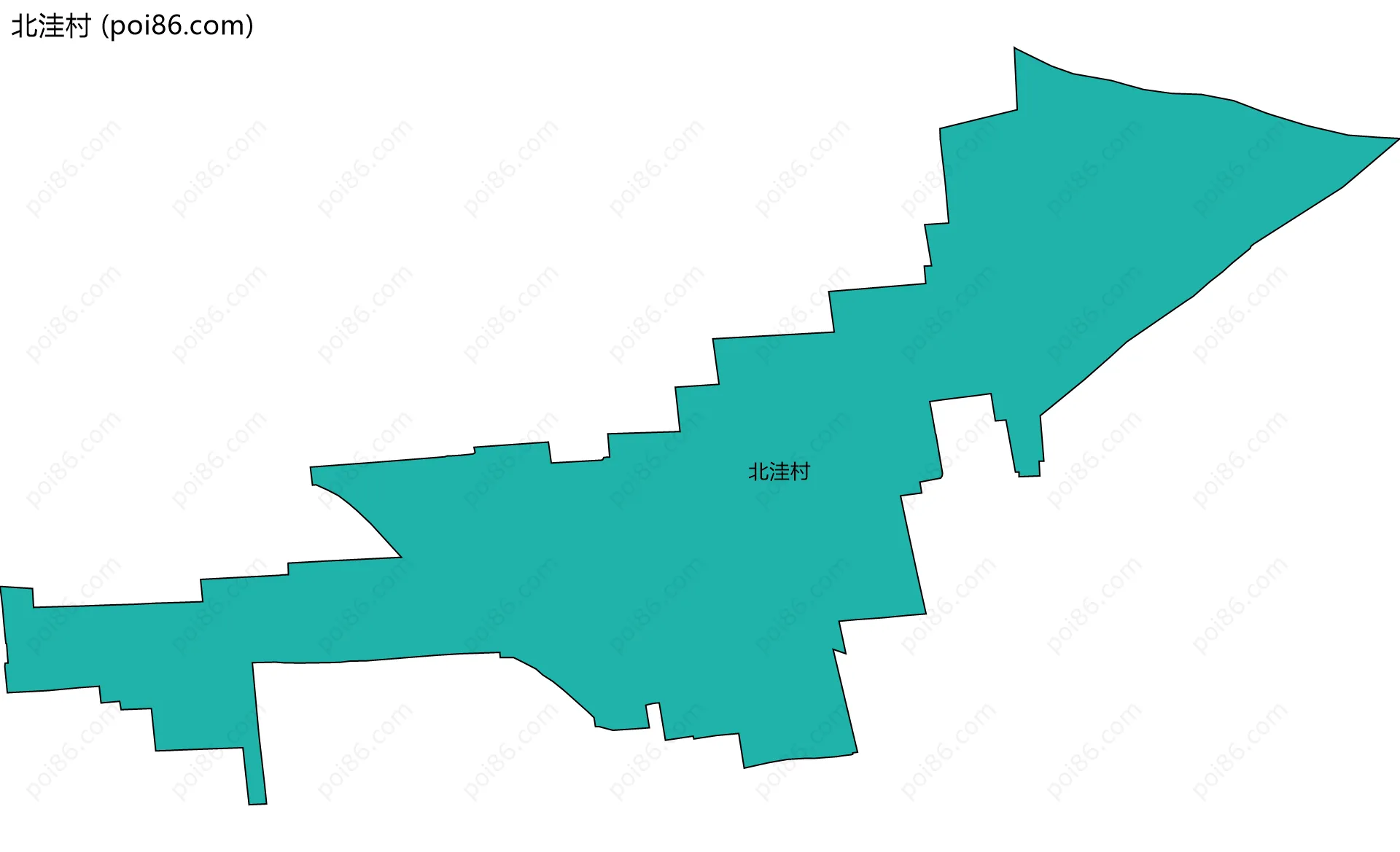 北洼村边界地图