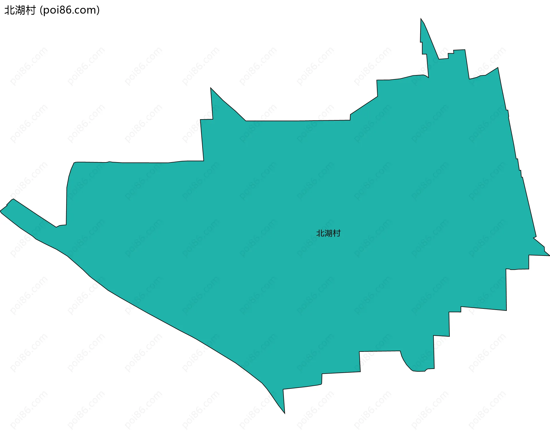 北湖村边界地图