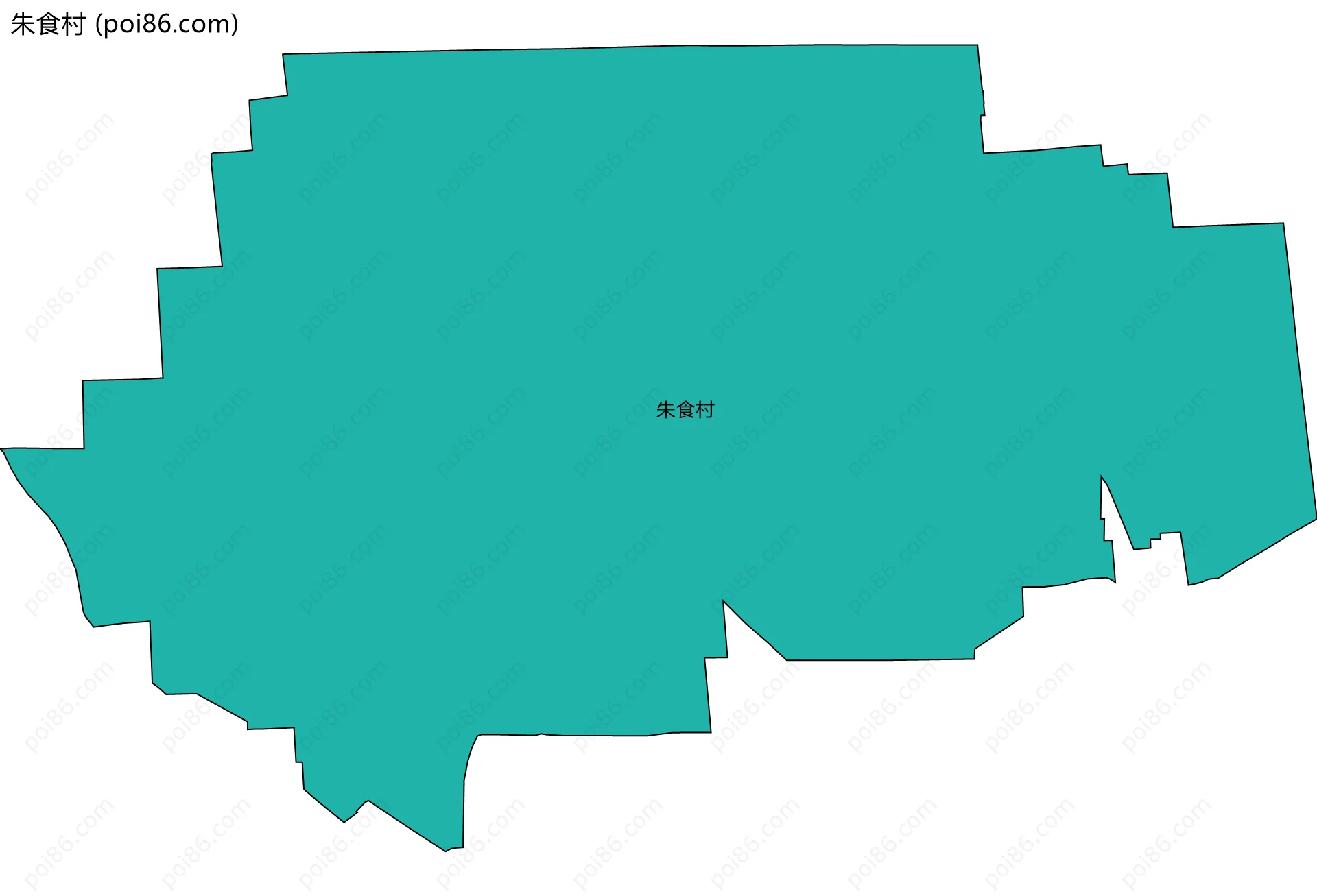 朱食村边界地图
