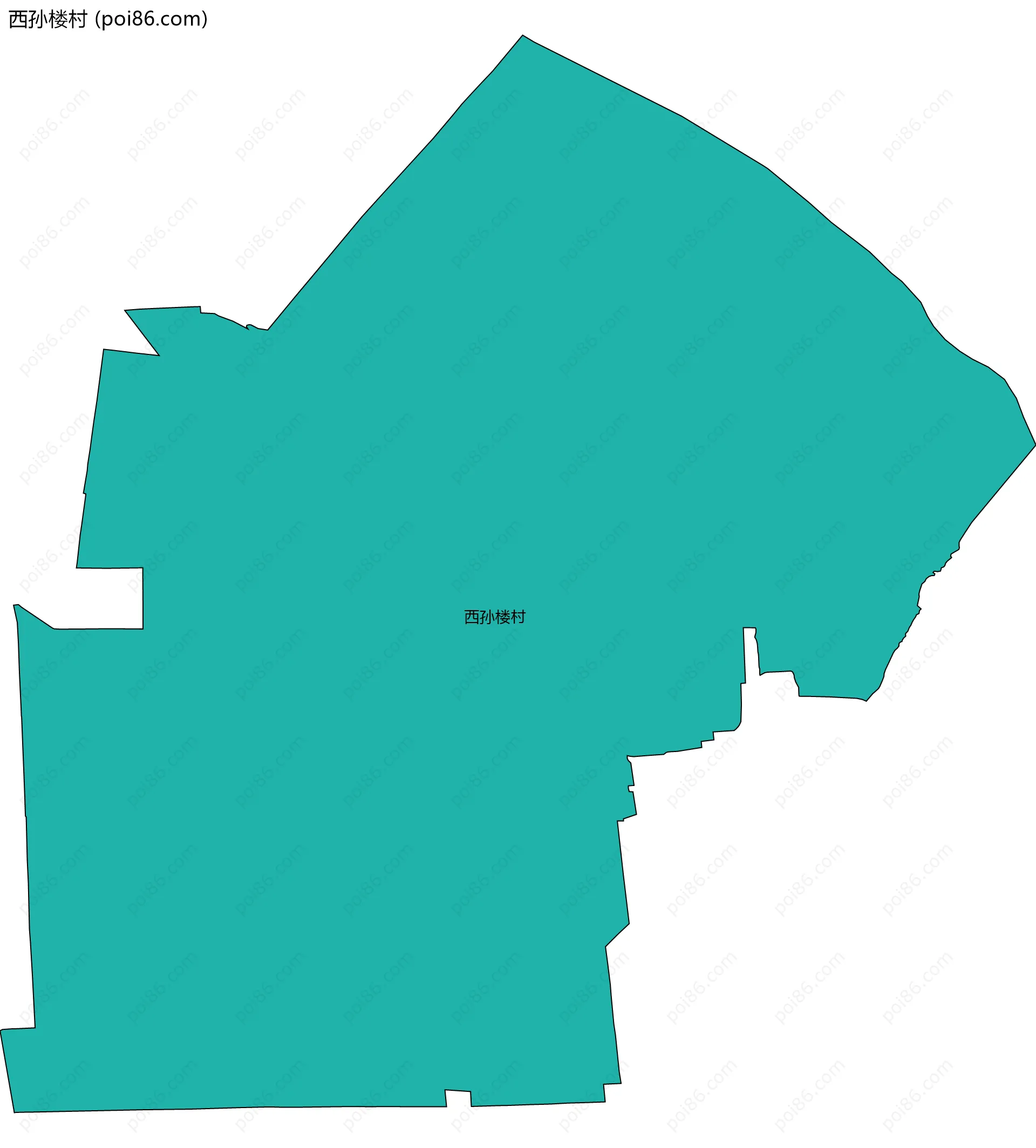 西孙楼村边界地图