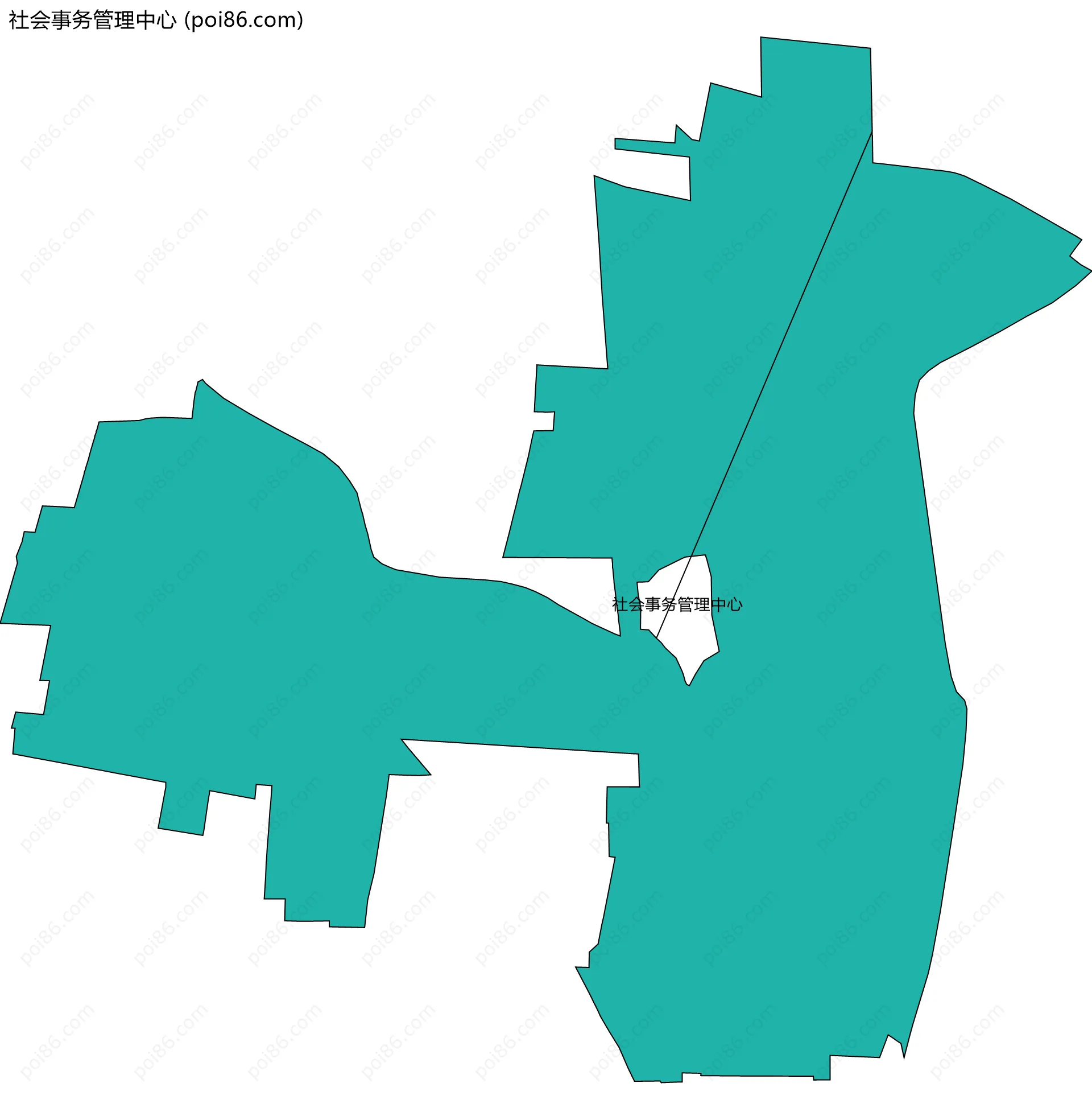 社会事务管理中心边界地图