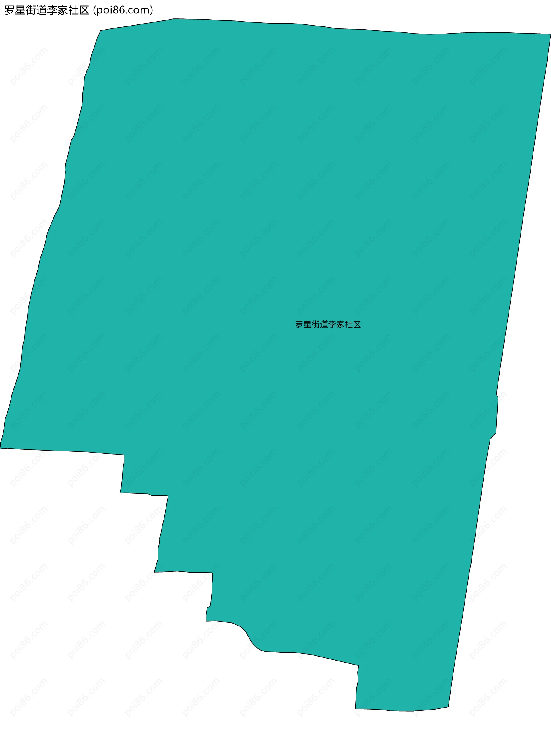罗星街道李家社区边界地图