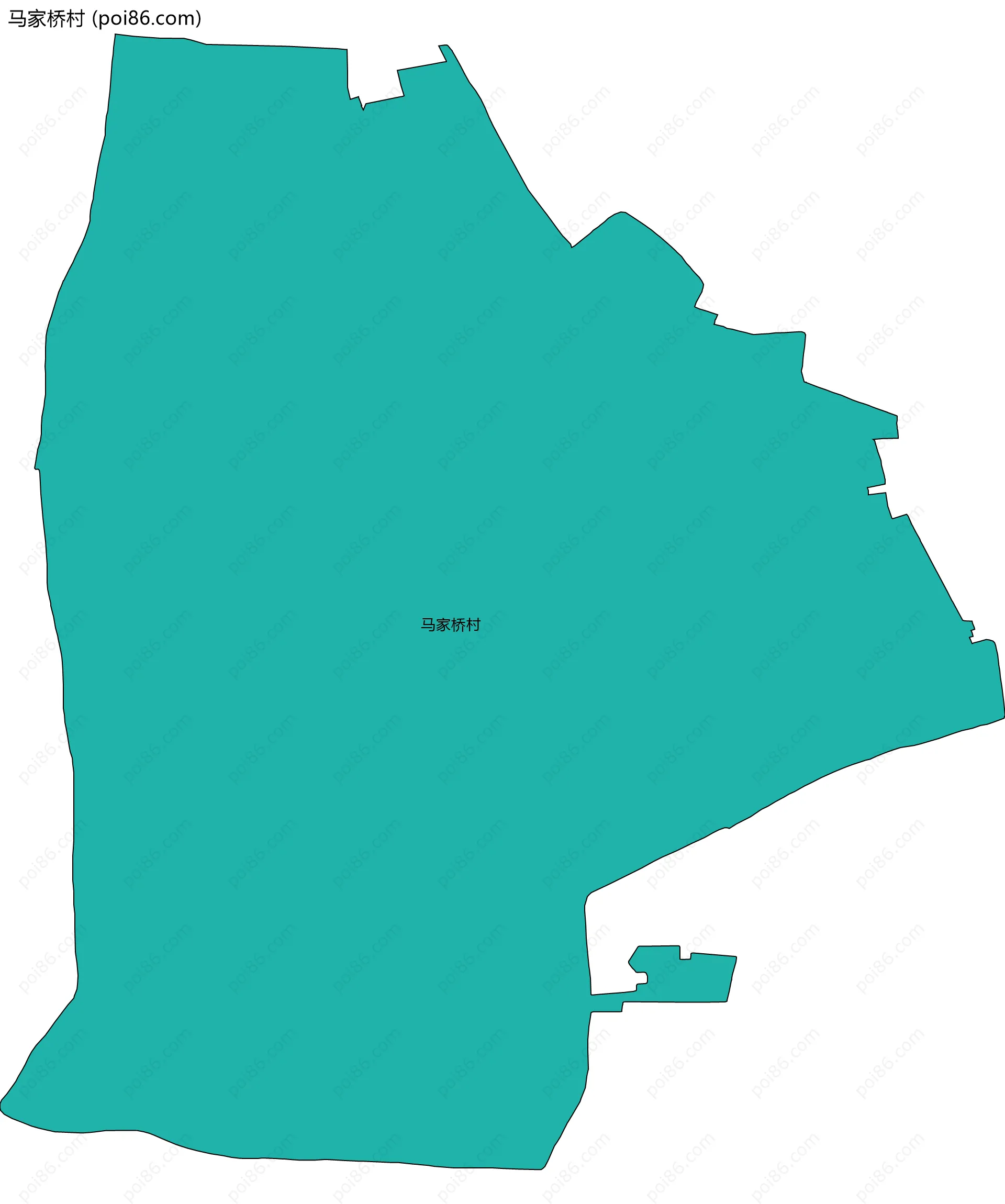 马家桥村边界地图