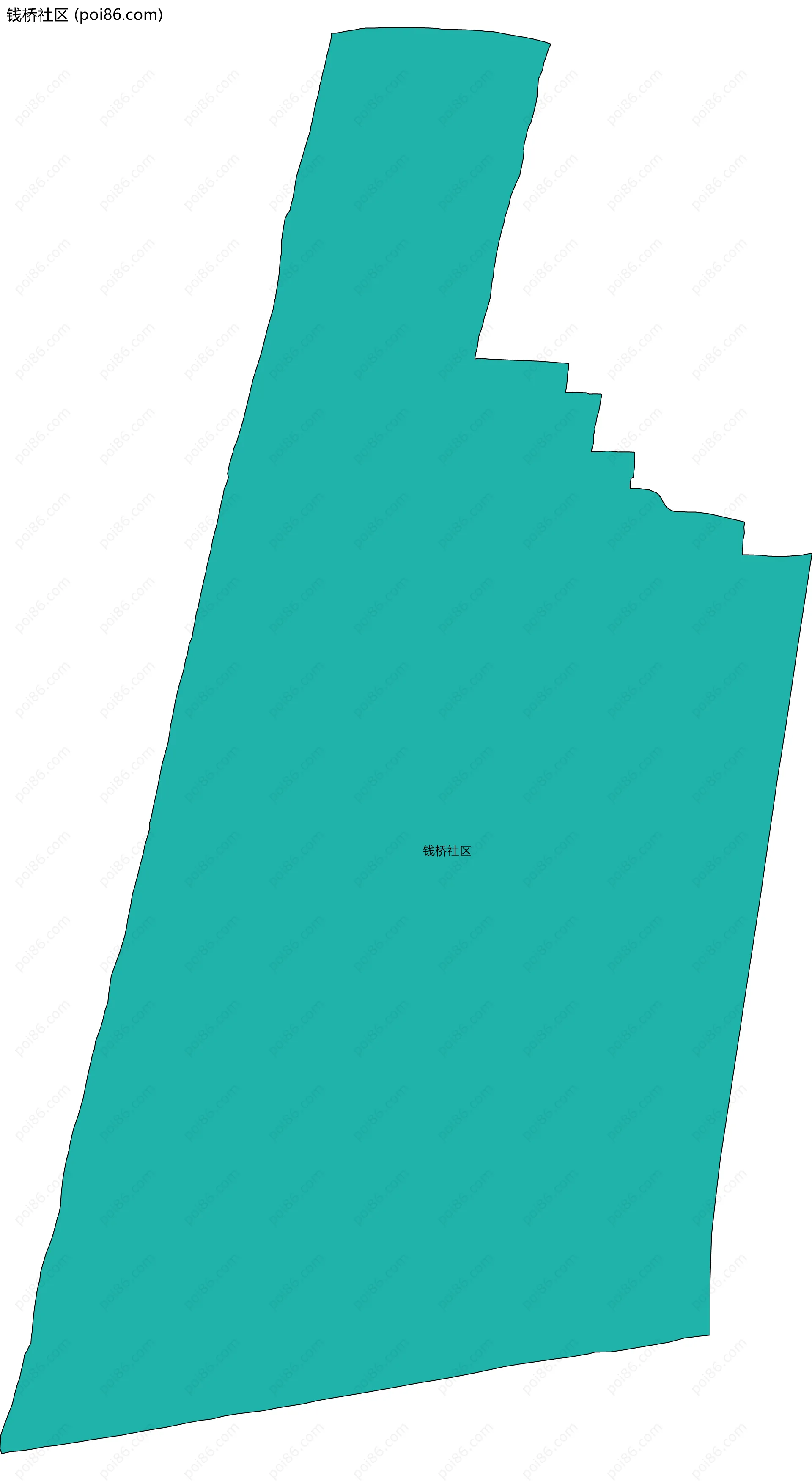 钱桥社区边界地图