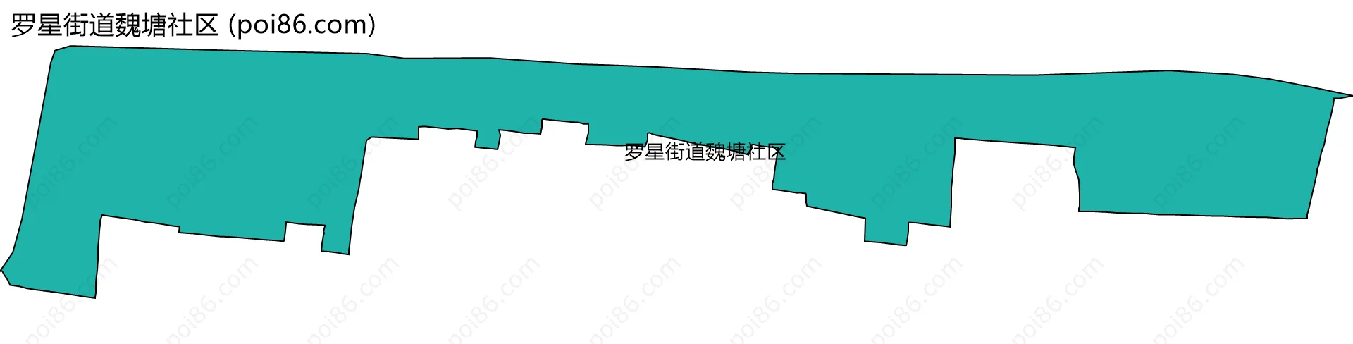 罗星街道魏塘社区边界地图