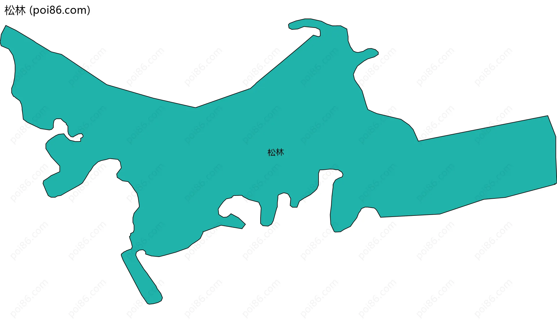松林边界地图