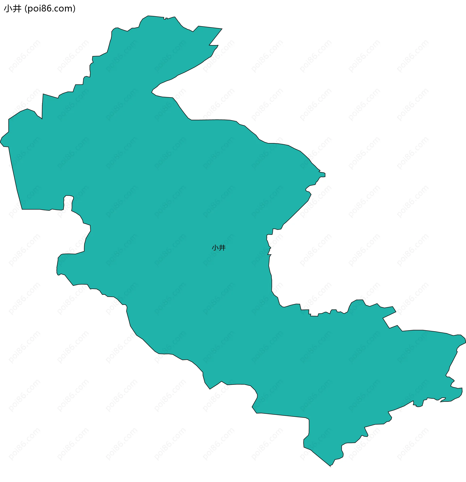 小井边界地图