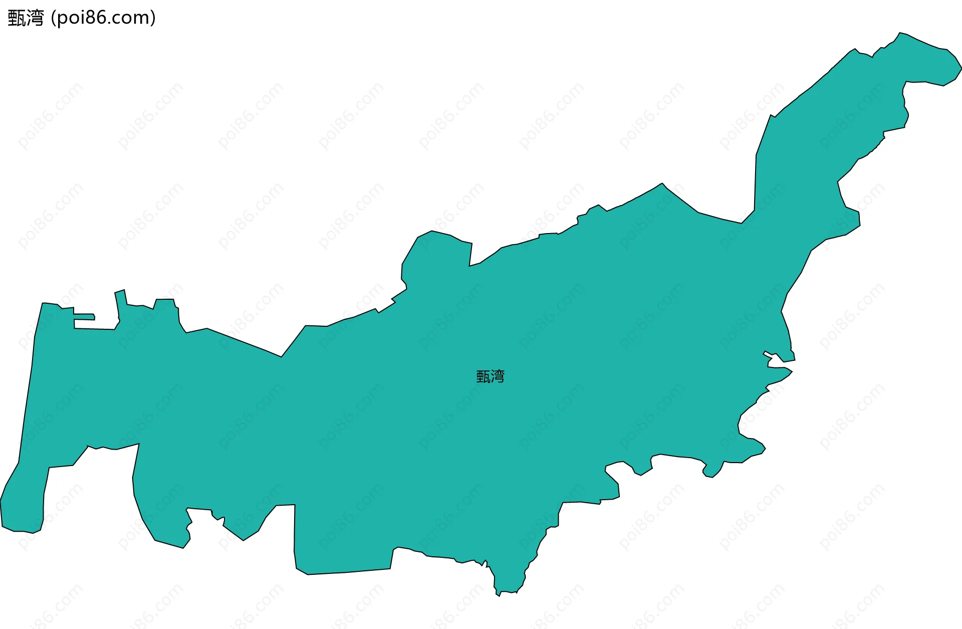 甄湾边界地图