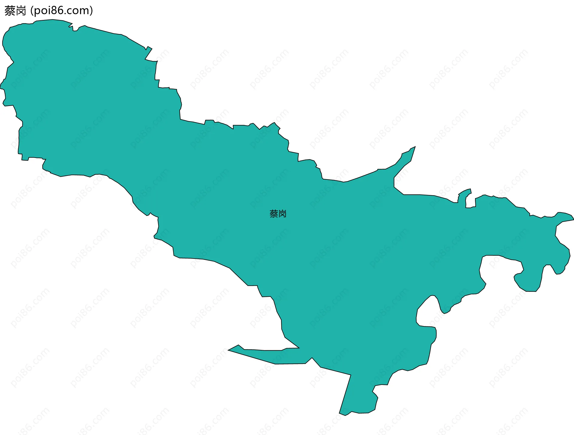 蔡岗边界地图