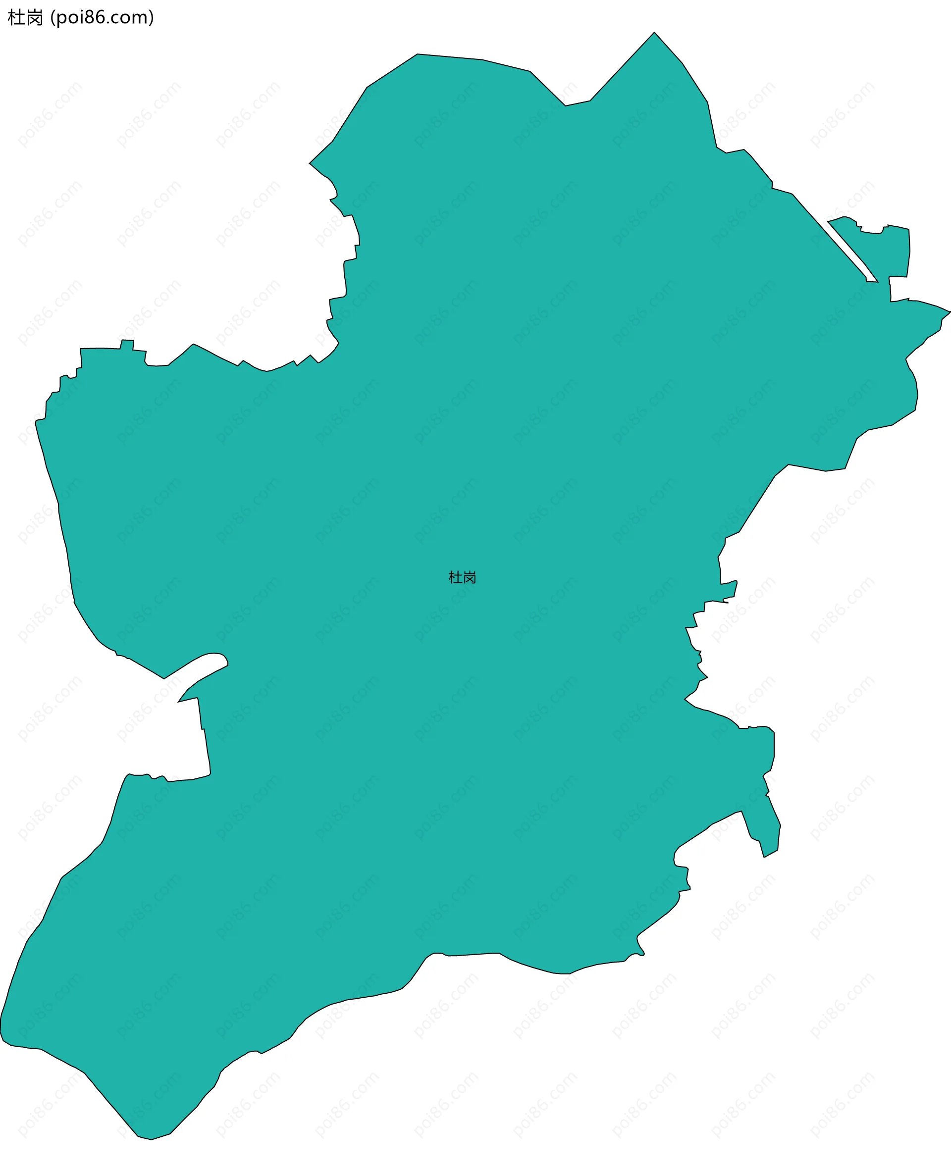 杜岗边界地图