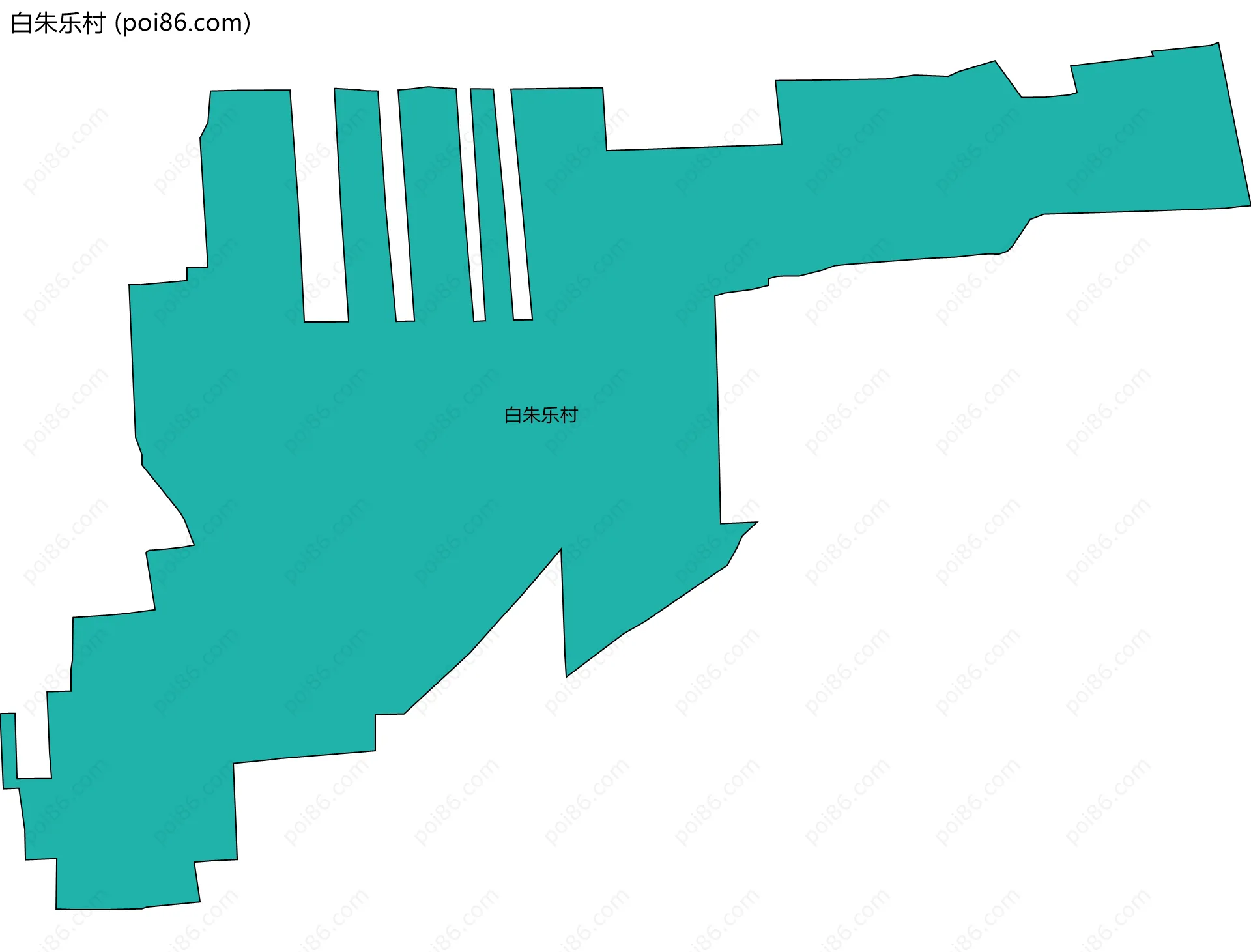 白朱乐村边界地图