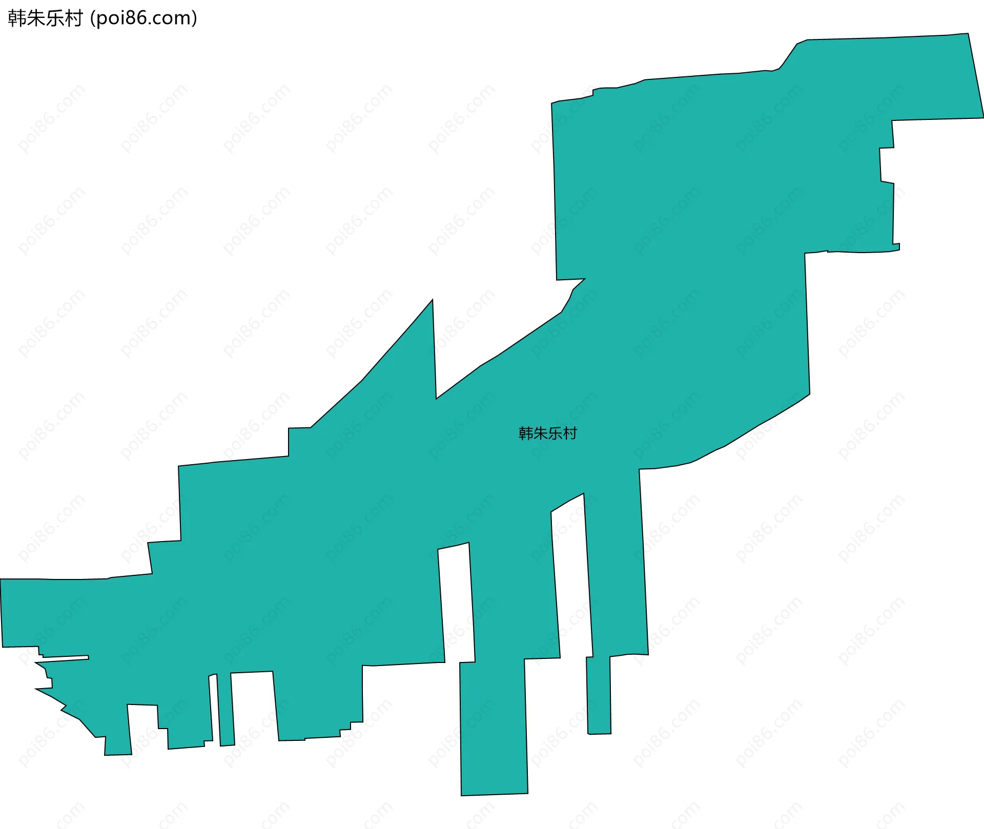 韩朱乐村边界地图