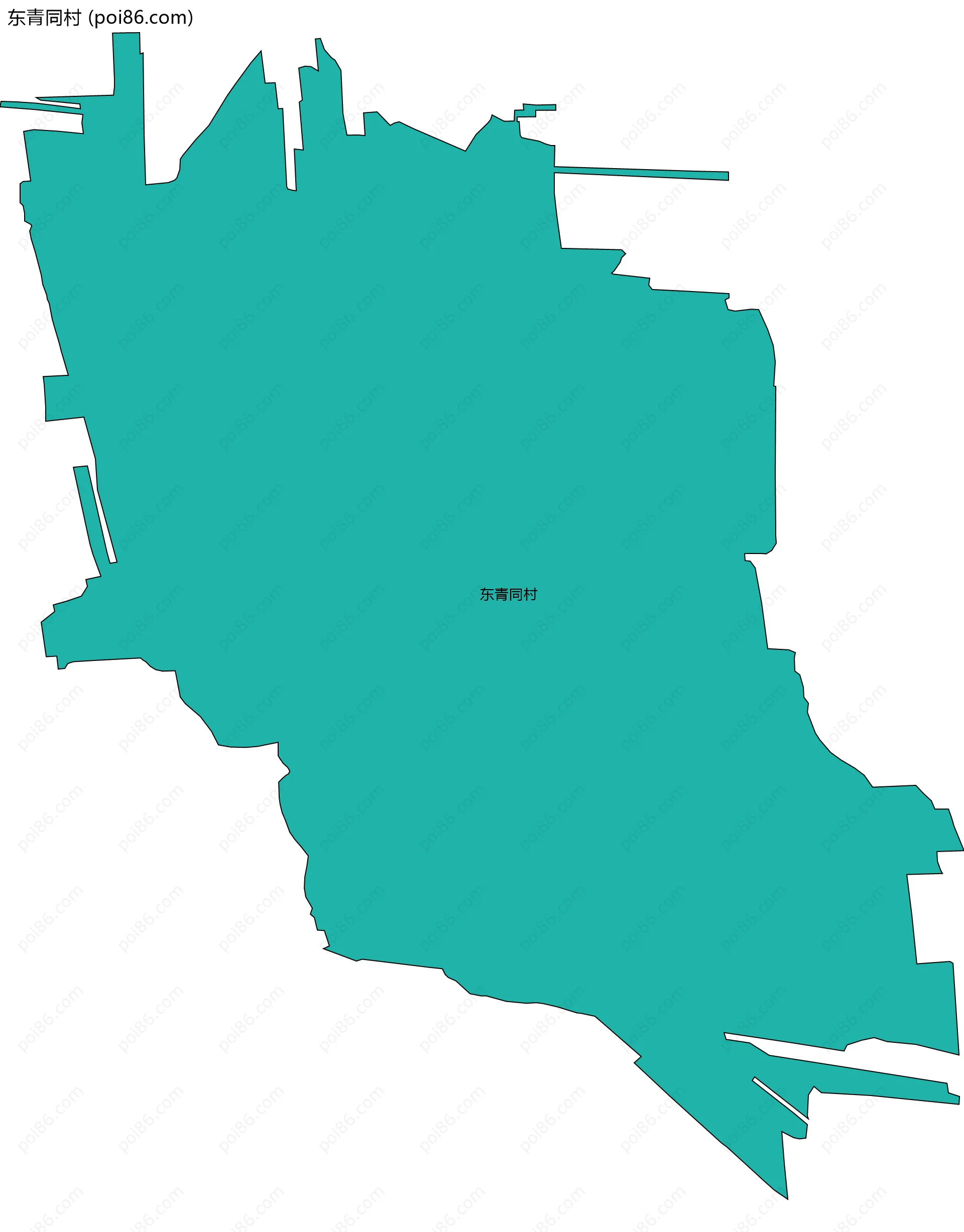 东青同村边界地图