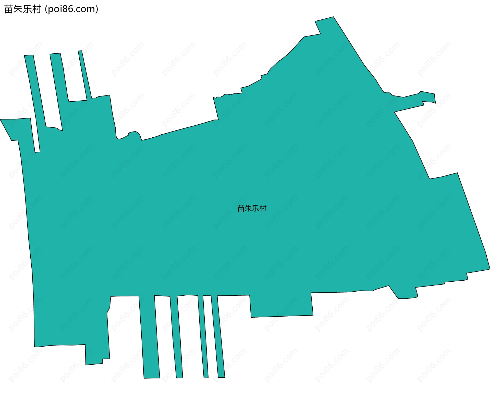 苗朱乐村边界地图