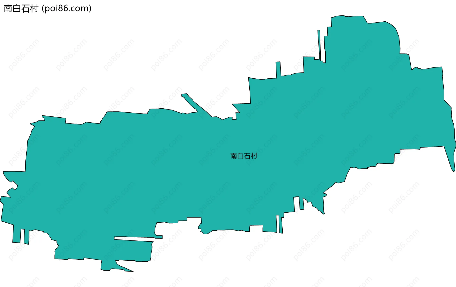 南白石村边界地图