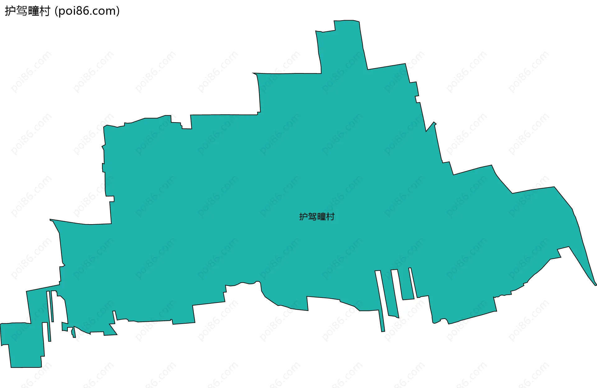 护驾疃村边界地图