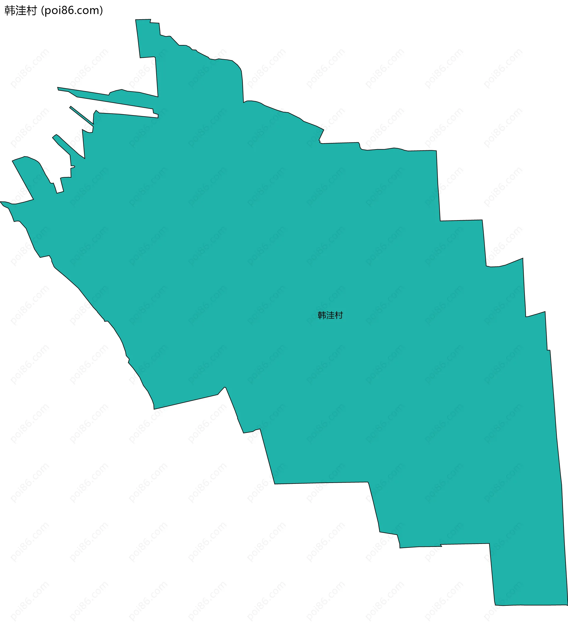 韩洼村边界地图