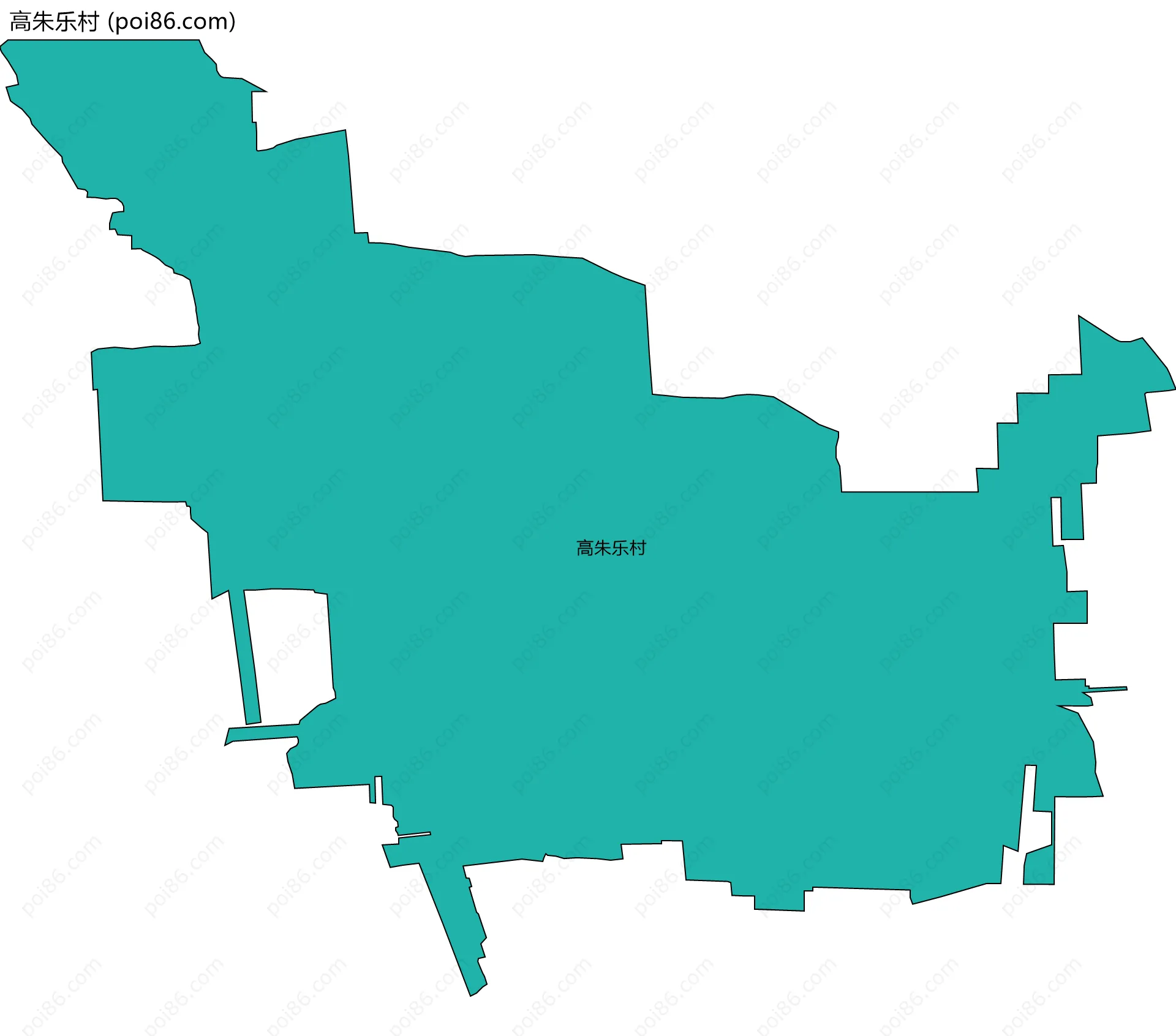 高朱乐村边界地图