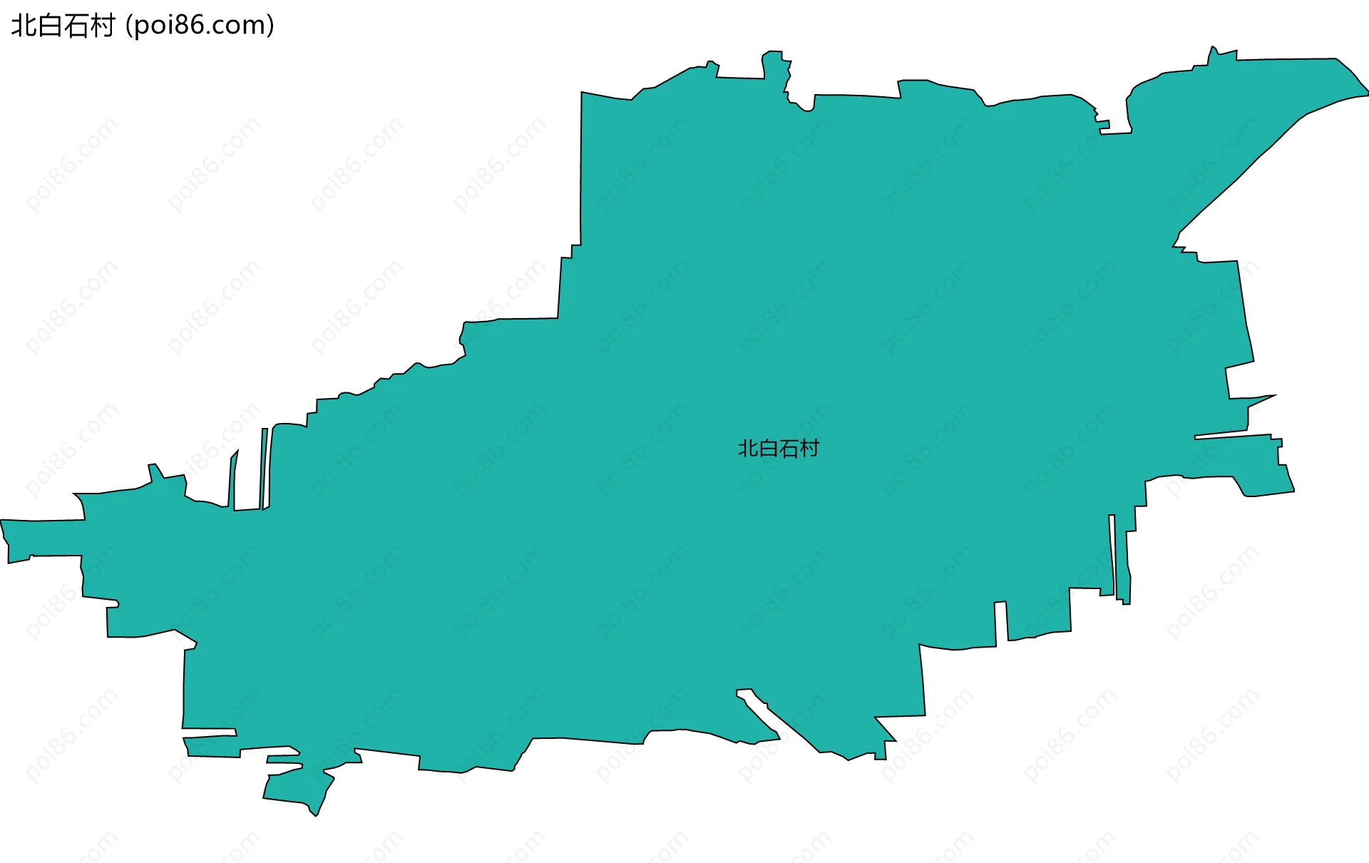 北白石村边界地图