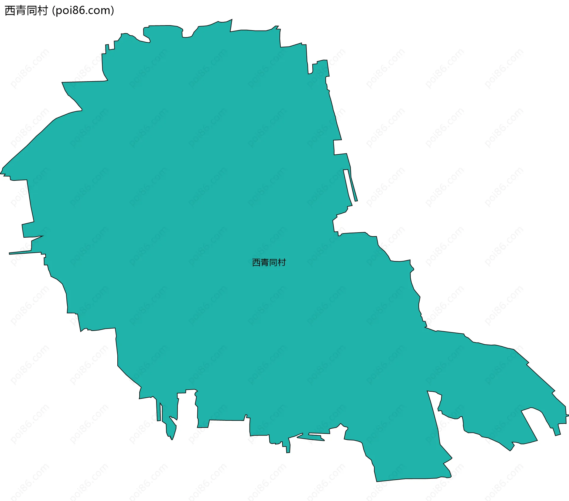 西青同村边界地图