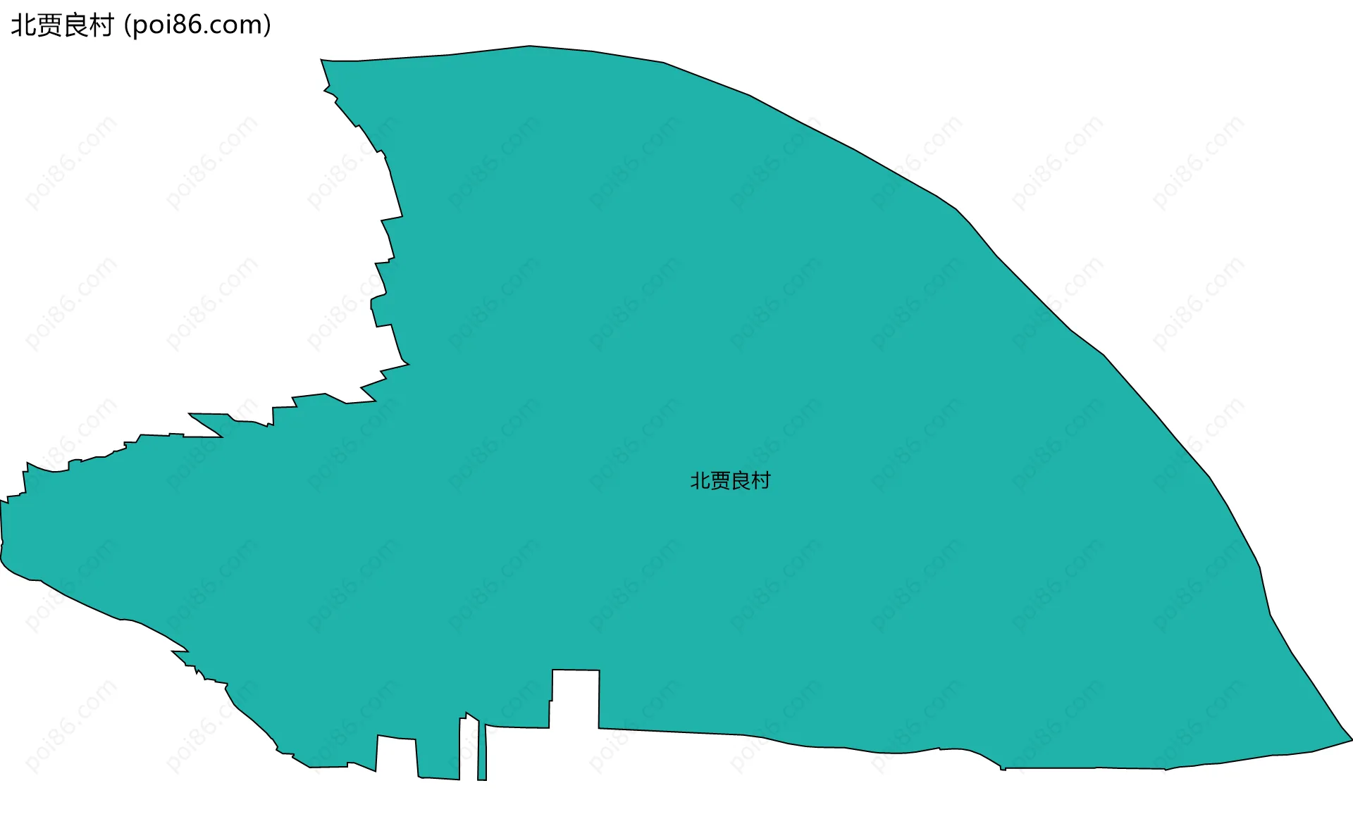 北贾良村边界地图