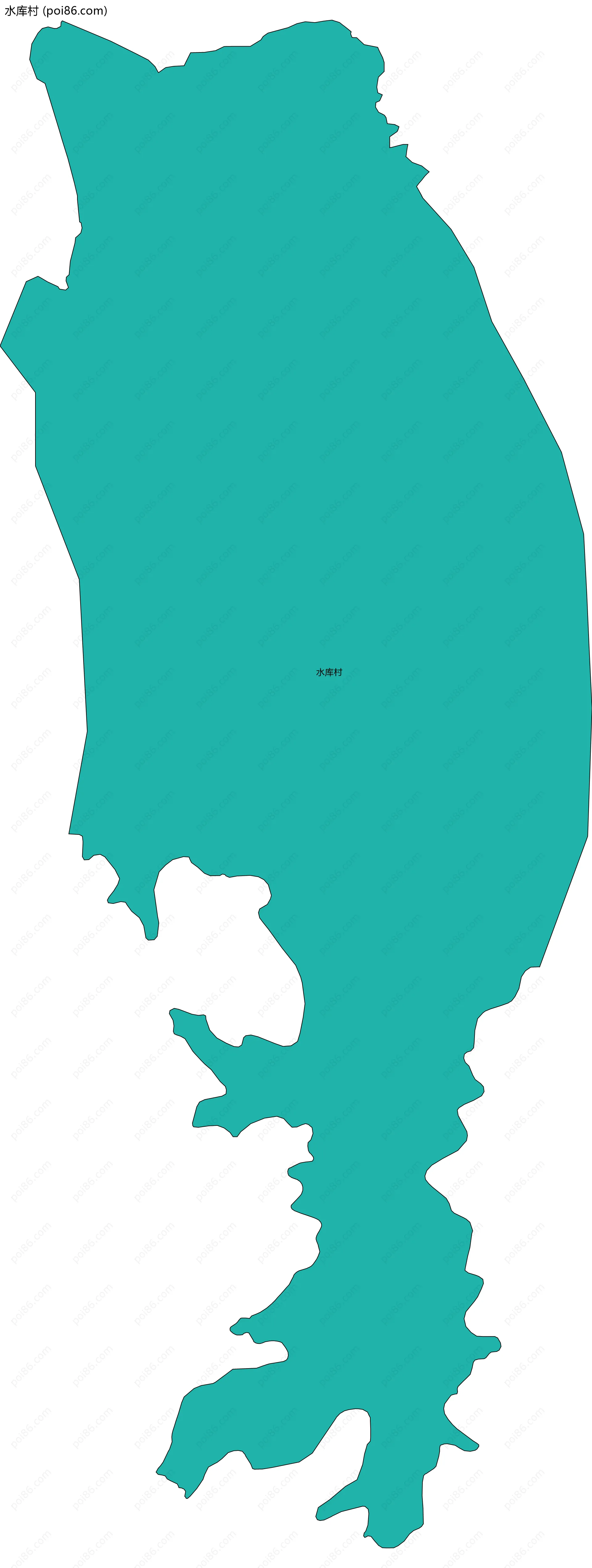 水库村边界地图