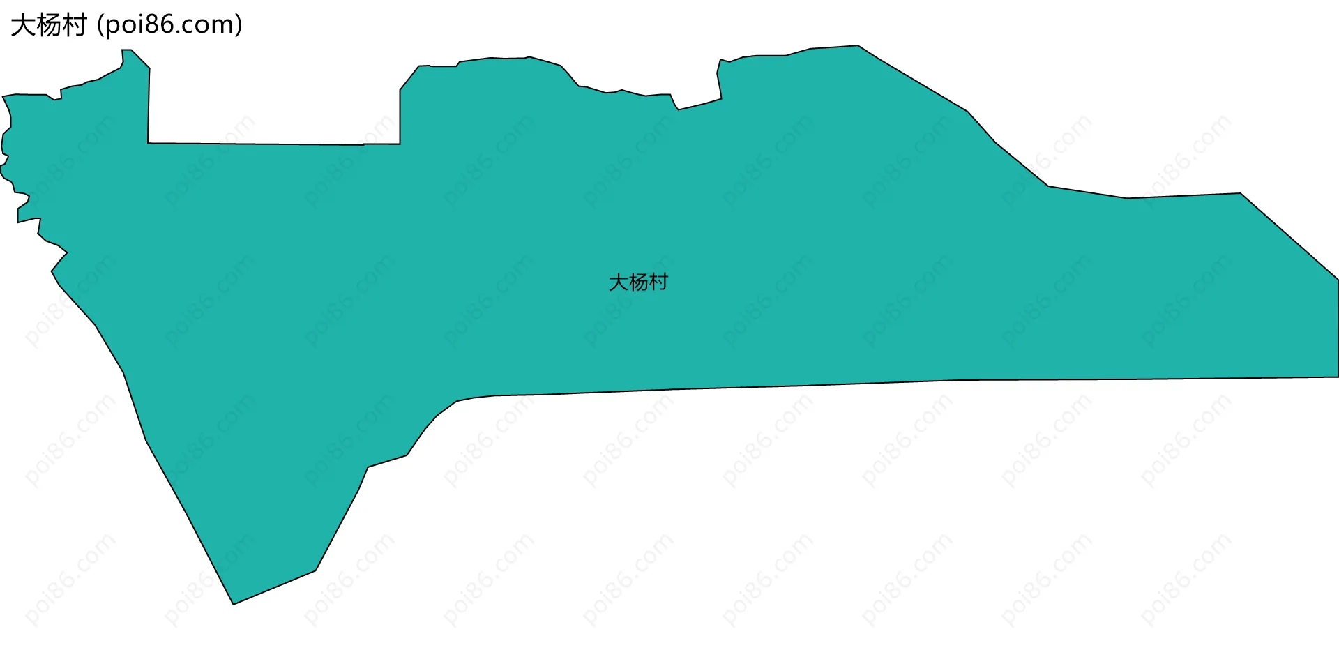 大杨村边界地图