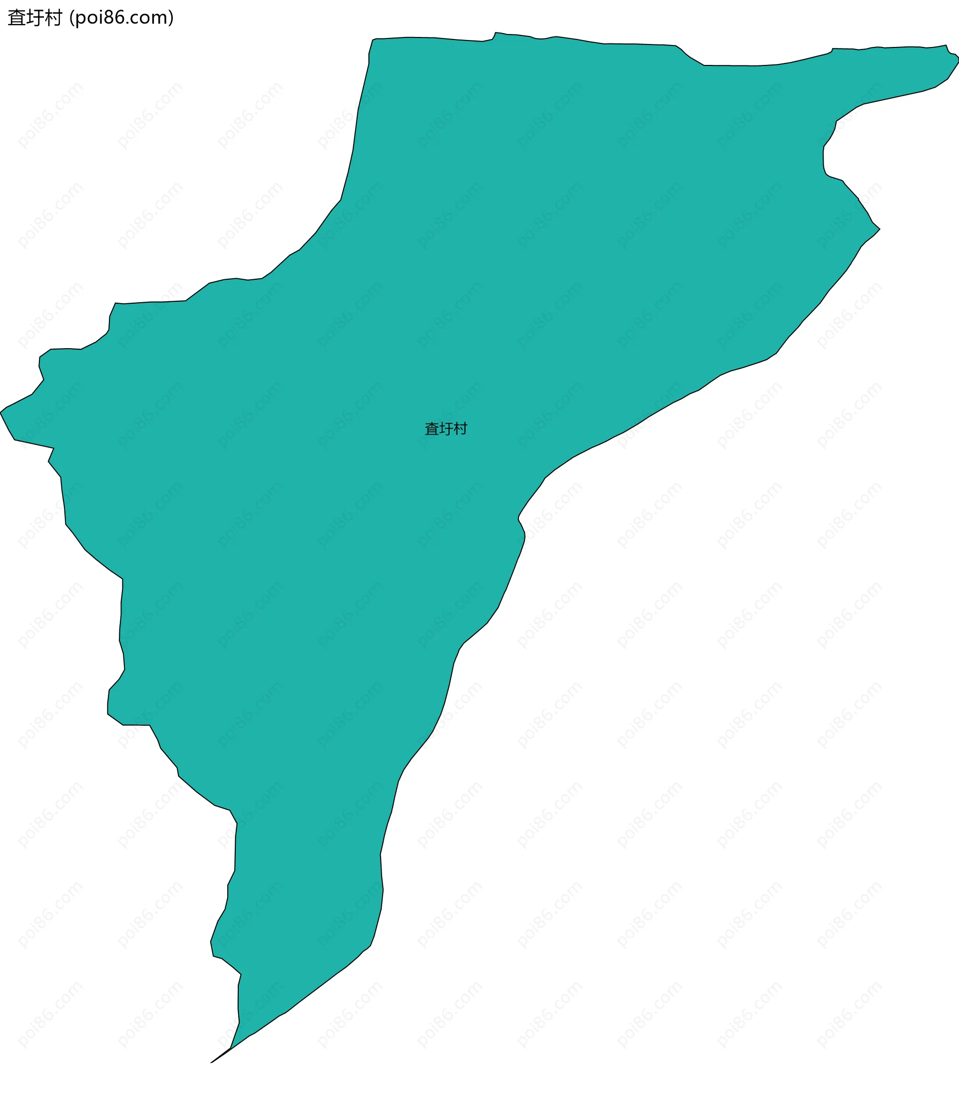 査圩村边界地图